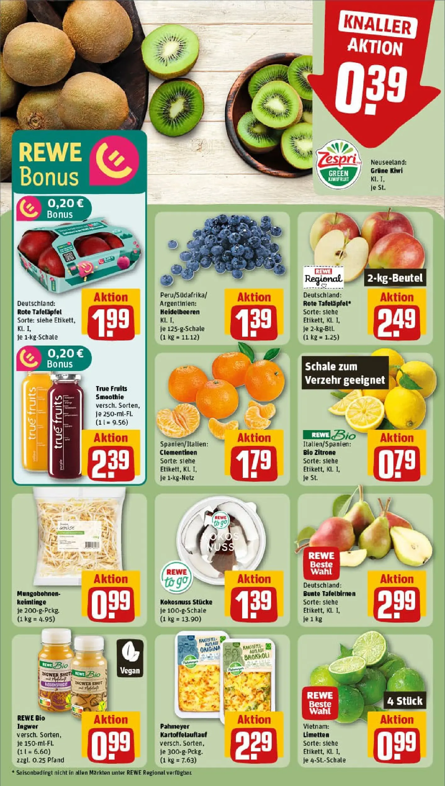 REWE Prospekt ab 02.11.2025 zum Blättern » Angebote | Seite: 6 | Produkte: Apple, Brokkoli, Zitrone, Kiwi