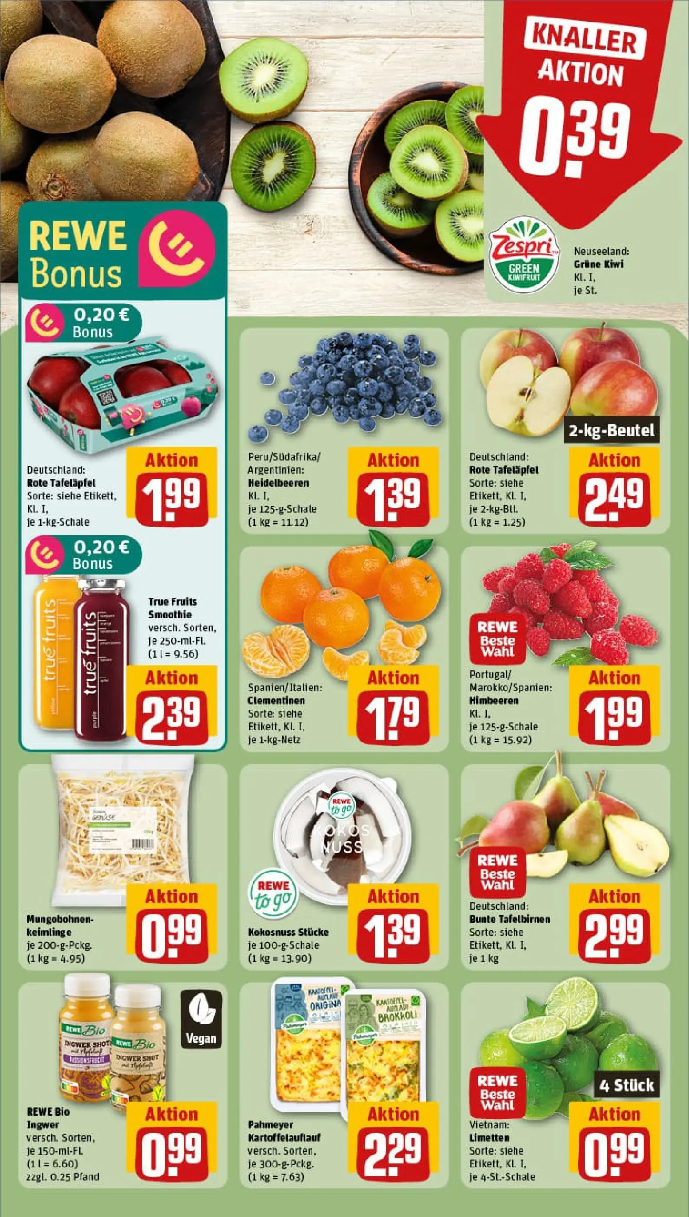 REWE Prospekt ab 02.11.2025 zum Blättern » Angebote | Seite: 6 | Produkte: Limetten, Heidelbeeren, Brokkoli, Kiwi