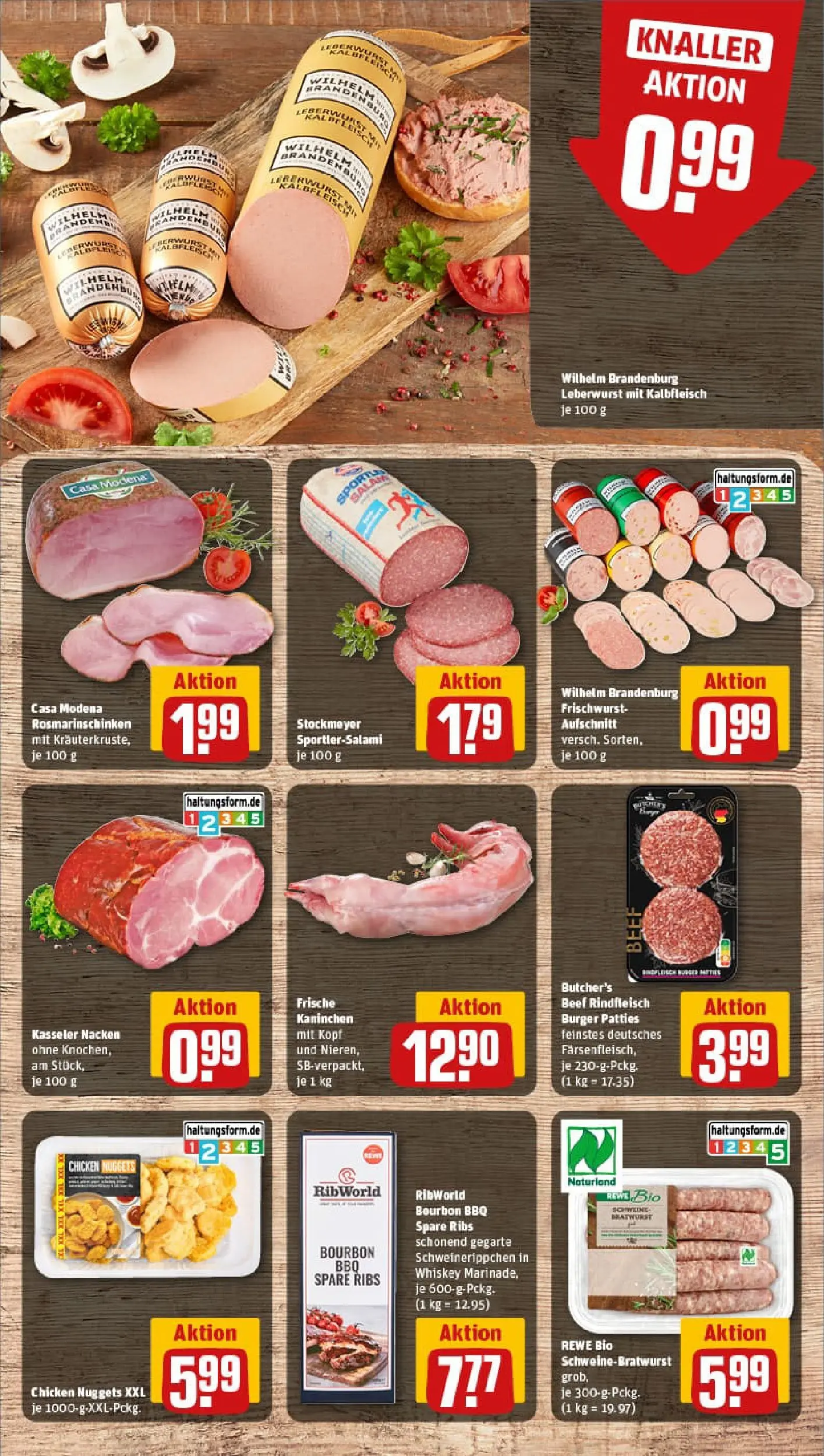 REWE Prospekt ab 03.11.2025 zum Blättern » Angebote | Seite: 8 | Produkte: Kaninchen, Spare ribs, Burger, Bourbon