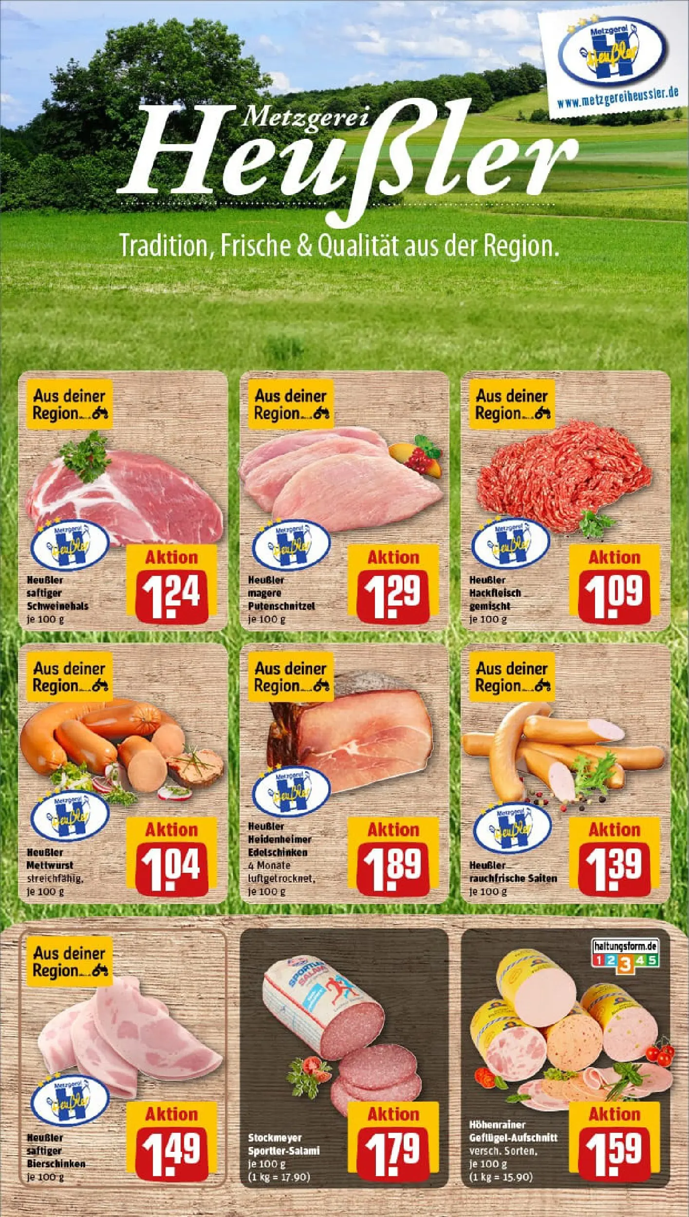 REWE Prospekt ab 02.11.2025 zum Blättern » Angebote | Seite: 10 | Produkte: Putenschnitzel, Salami, Hackfleisch