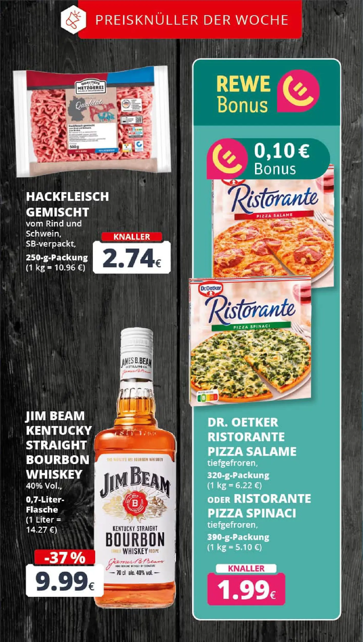 REWE Prospekt ab 03.11.2025 zum Blättern » Angebote | Seite: 2 | Produkte: Ristorante, Bourbon, Whiskey, Hackfleisch