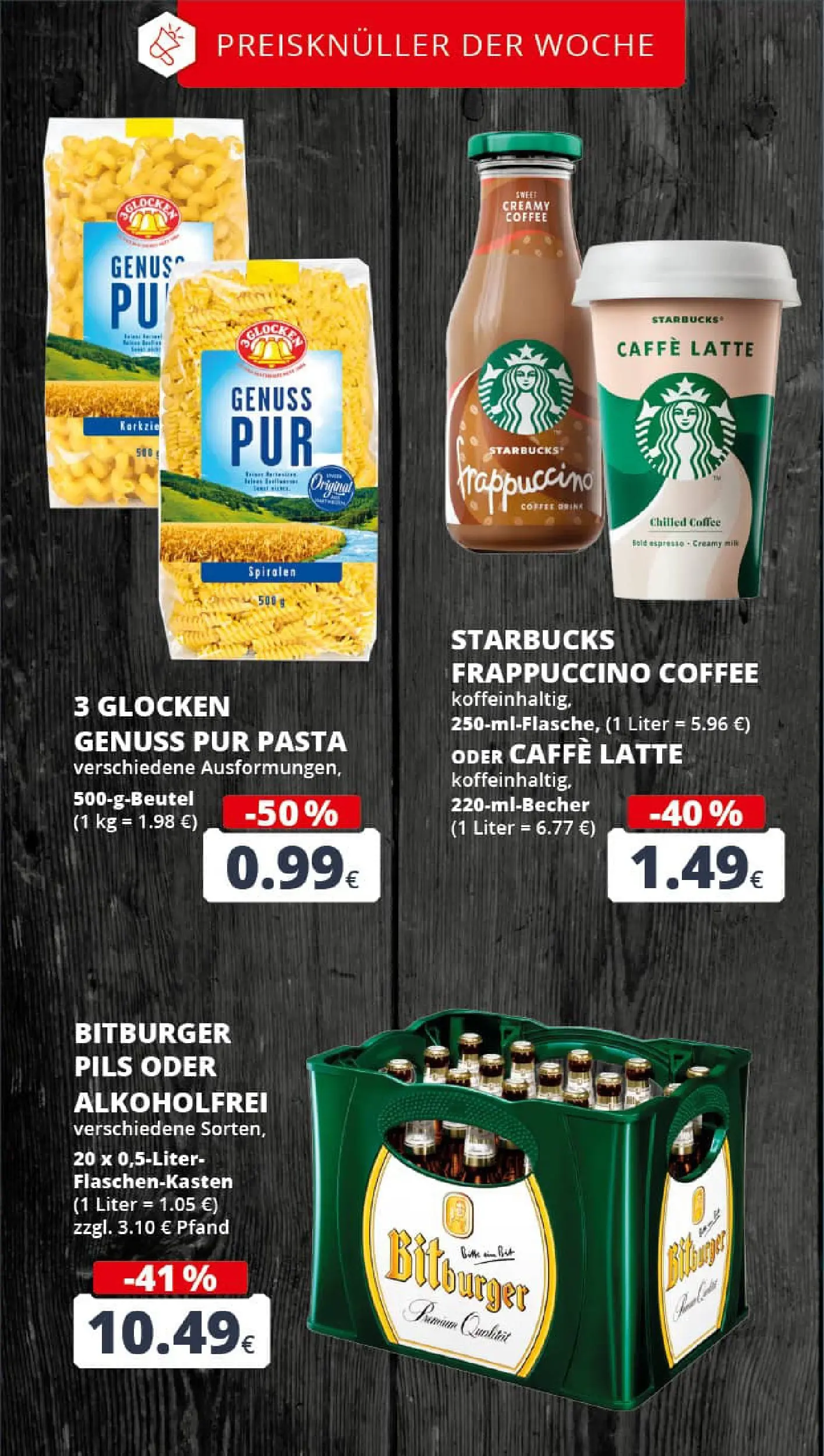 REWE Prospekt ab 03.11.2025 zum Blättern » Angebote | Seite: 3 | Produkte: Bitburger, Pils, Starbucks, Pasta