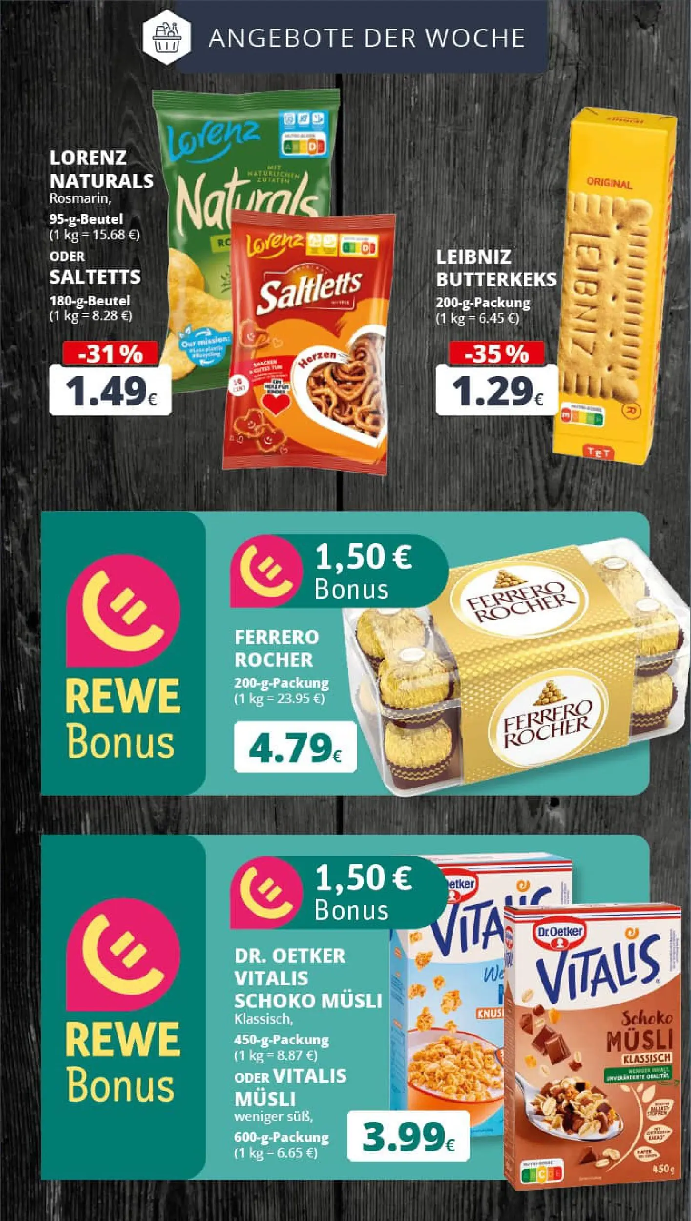 REWE Prospekt ab 03.11.2025 zum Blättern » Angebote | Seite: 5 | Produkte: Musli, Ferrero rocher, Chips