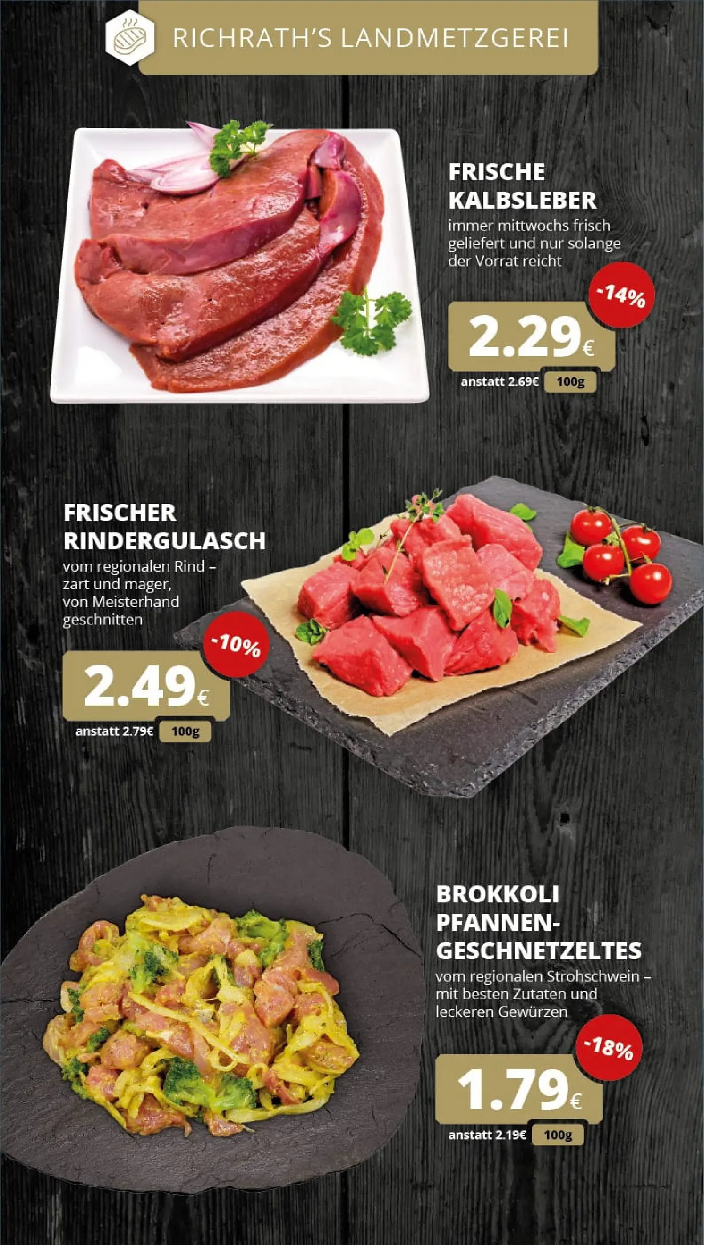 REWE Prospekt ab 03.11.2025 zum Blättern » Angebote | Seite: 12 | Produkte: Rindergulasch, Kalbsleber, Brokkoli