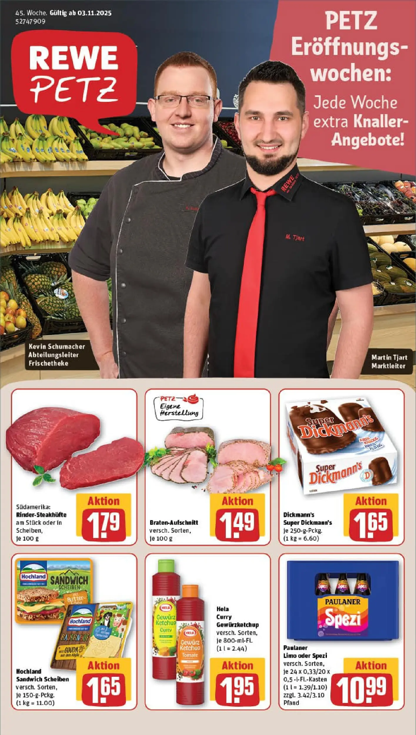 REWE Prospekt ab 02.11.2025 zum Blättern » Angebote | Seite: 1 | Produkte: Steak, Ketchup, Paulaner