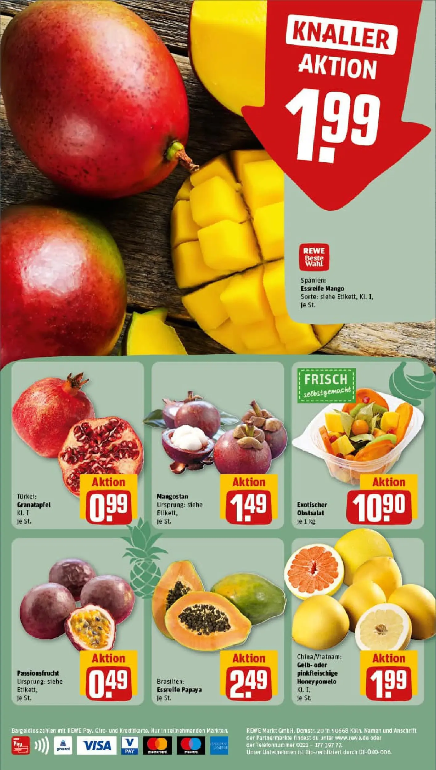 REWE Prospekt ab 02.11.2025 zum Blättern » Angebote | Seite: 2 | Produkte: Granatapfel, Mango
