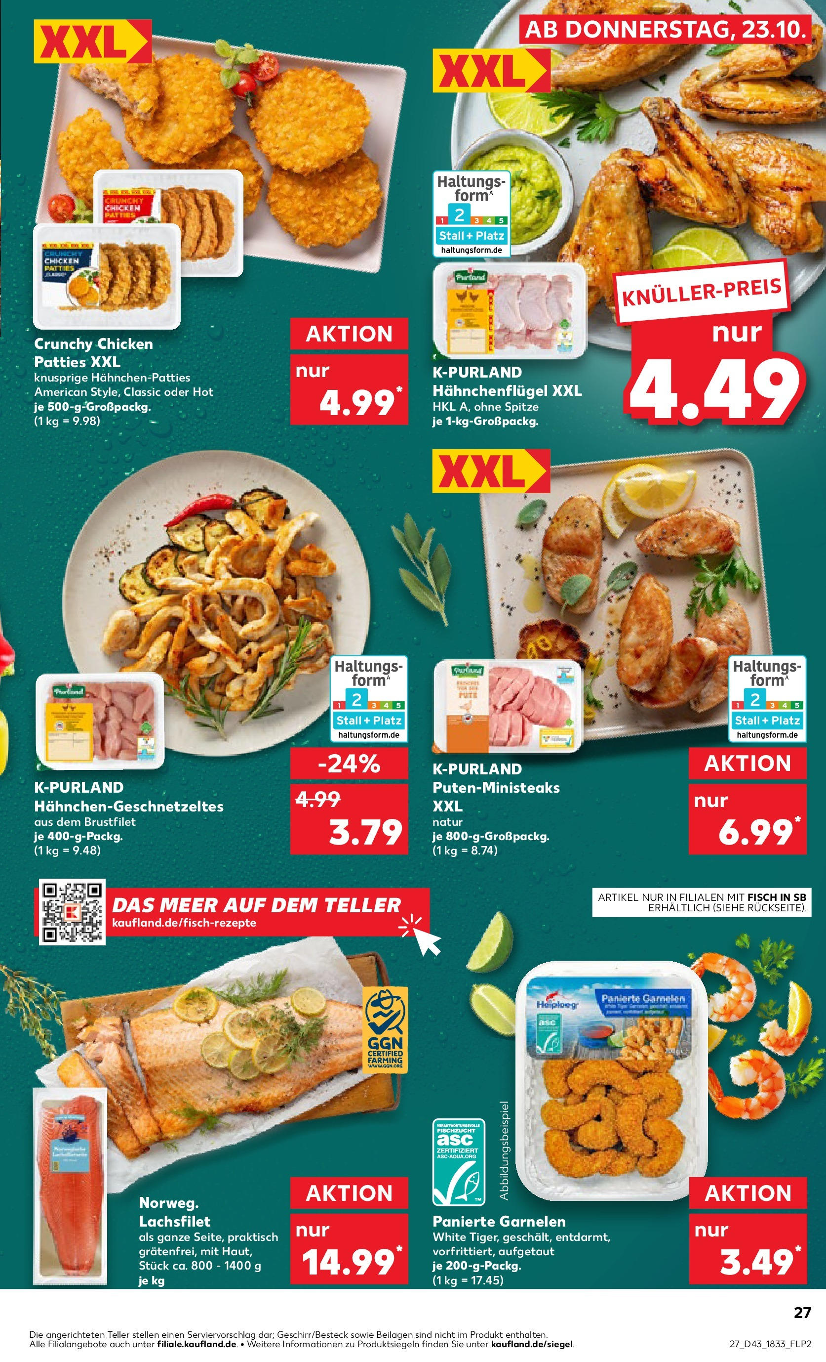 Prospekt Kaufland ab 27.10.2025 » Angebote Online zum Blättern | Seite: 27 | Produkte: Garnelen, Fisch
