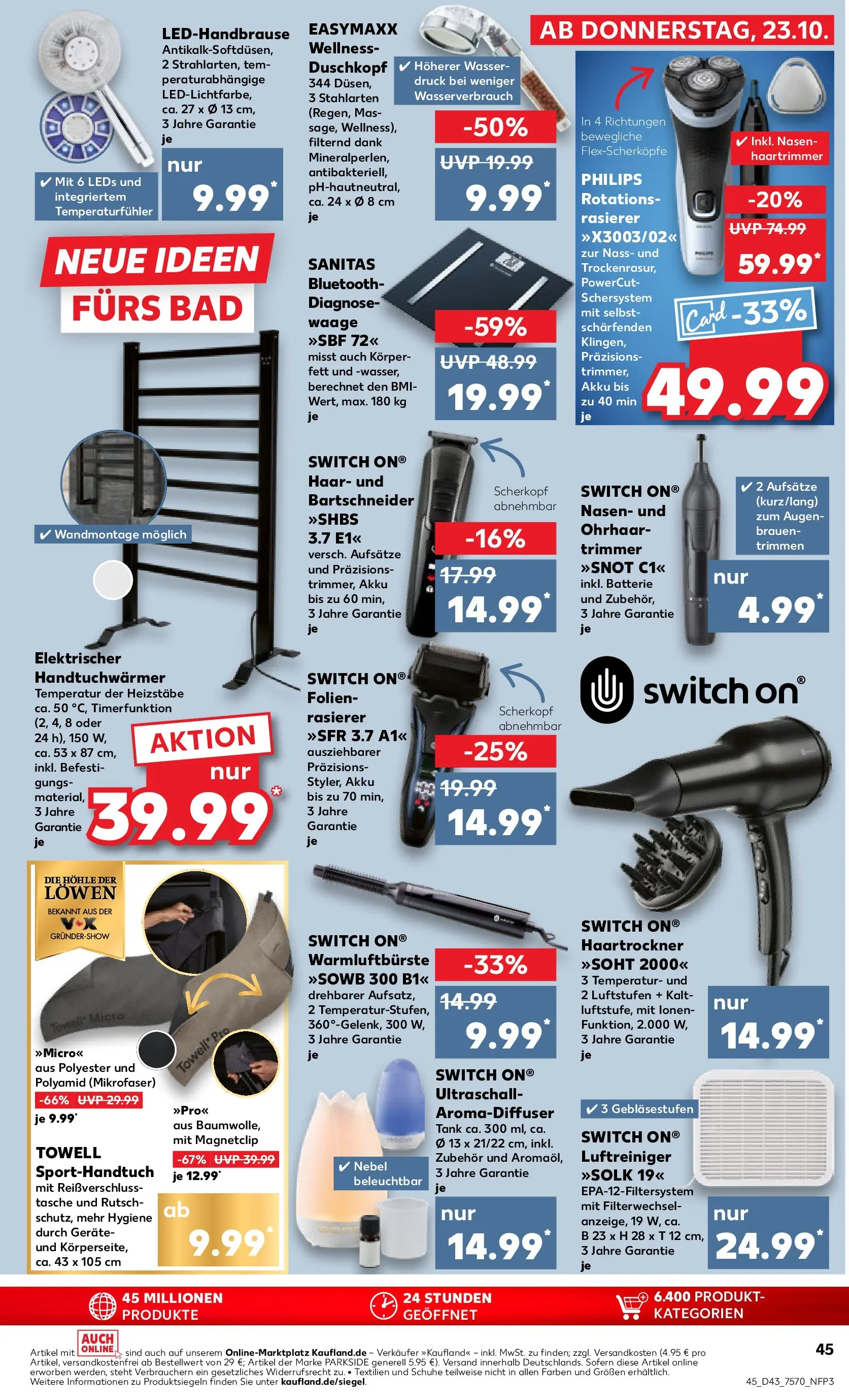 Prospekt Kaufland ab 27.10.2025 » Angebote Online zum Blättern | Seite: 45 | Produkte: Tasche, Philips, Rasierer, Haartrockner