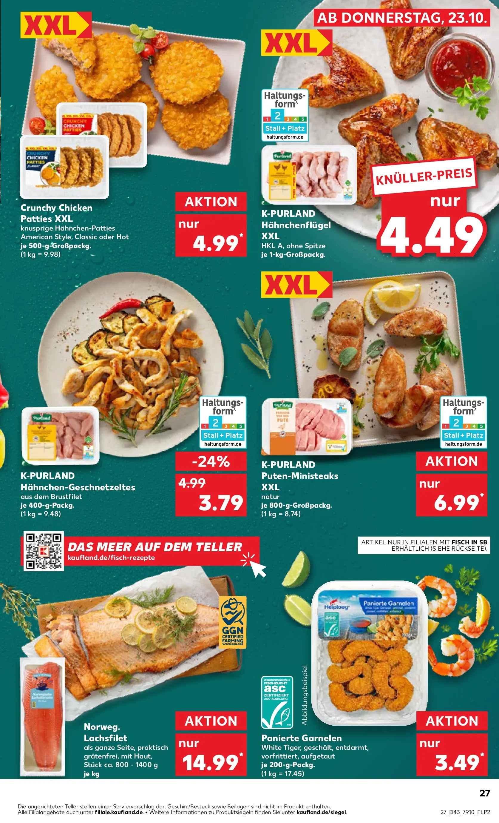 Prospekt Kaufland ab 27.10.2025 » Angebote Online zum Blättern | Seite: 27 | Produkte: Garnelen, Fisch