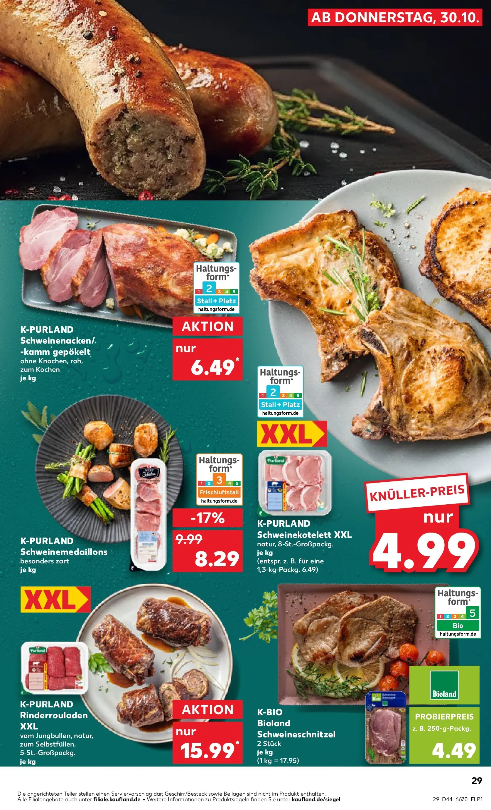 Prospekt Kaufland ab 30.10.2025 » Angebote und Werbung Online | Seite: 29 | Produkte: Rinderrouladen Prospekt Kaufland ab 30.10.2025 » Angebote Online zum Blättern | Seite: 29 | Produkte: Rinderrouladen