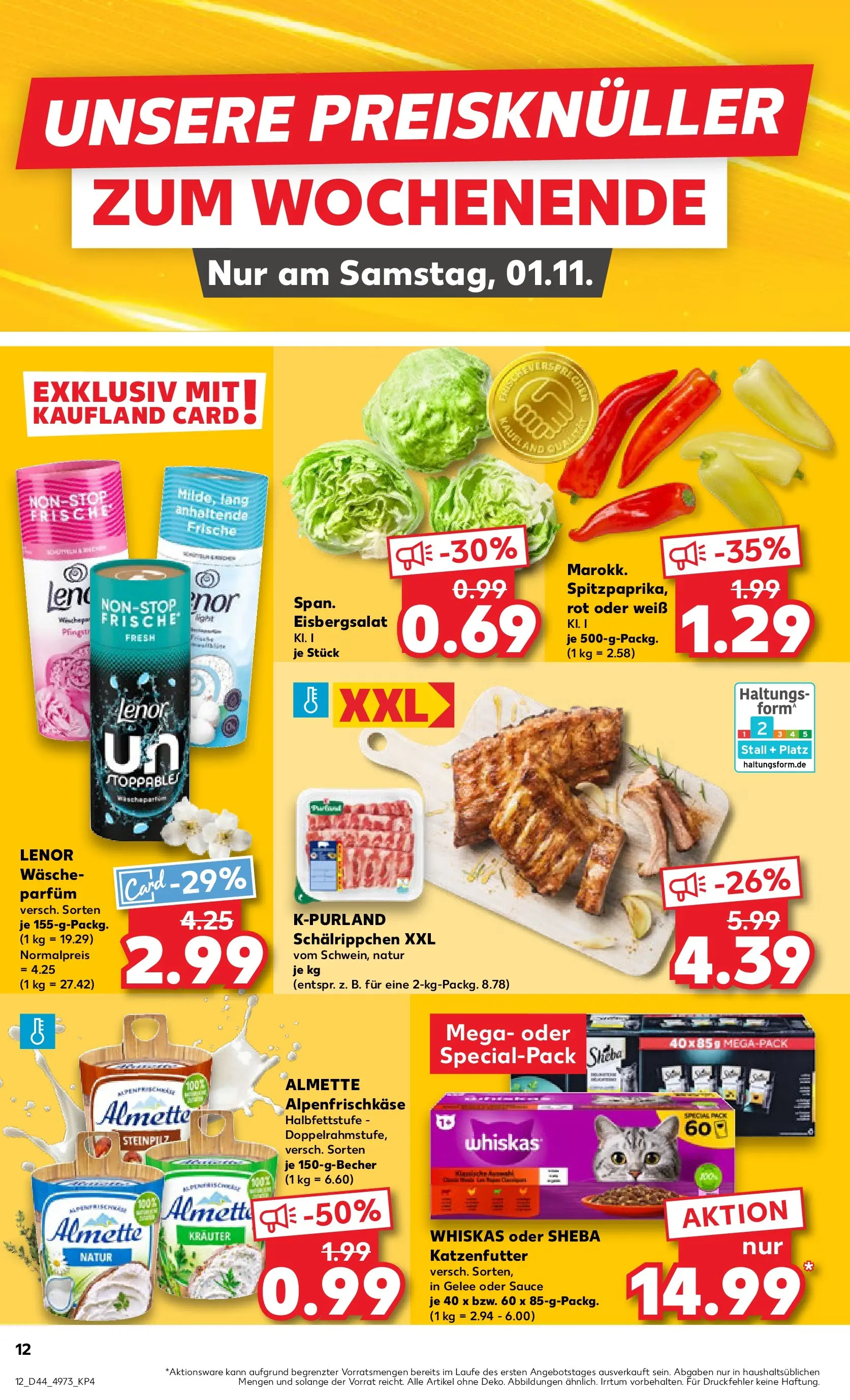 Prospekt Kaufland ab 30.10.2025 » Angebote Online zum Blättern | Seite: 12 | Produkte: Sheba, Katzenfutter, Parfüm, Whiskas
