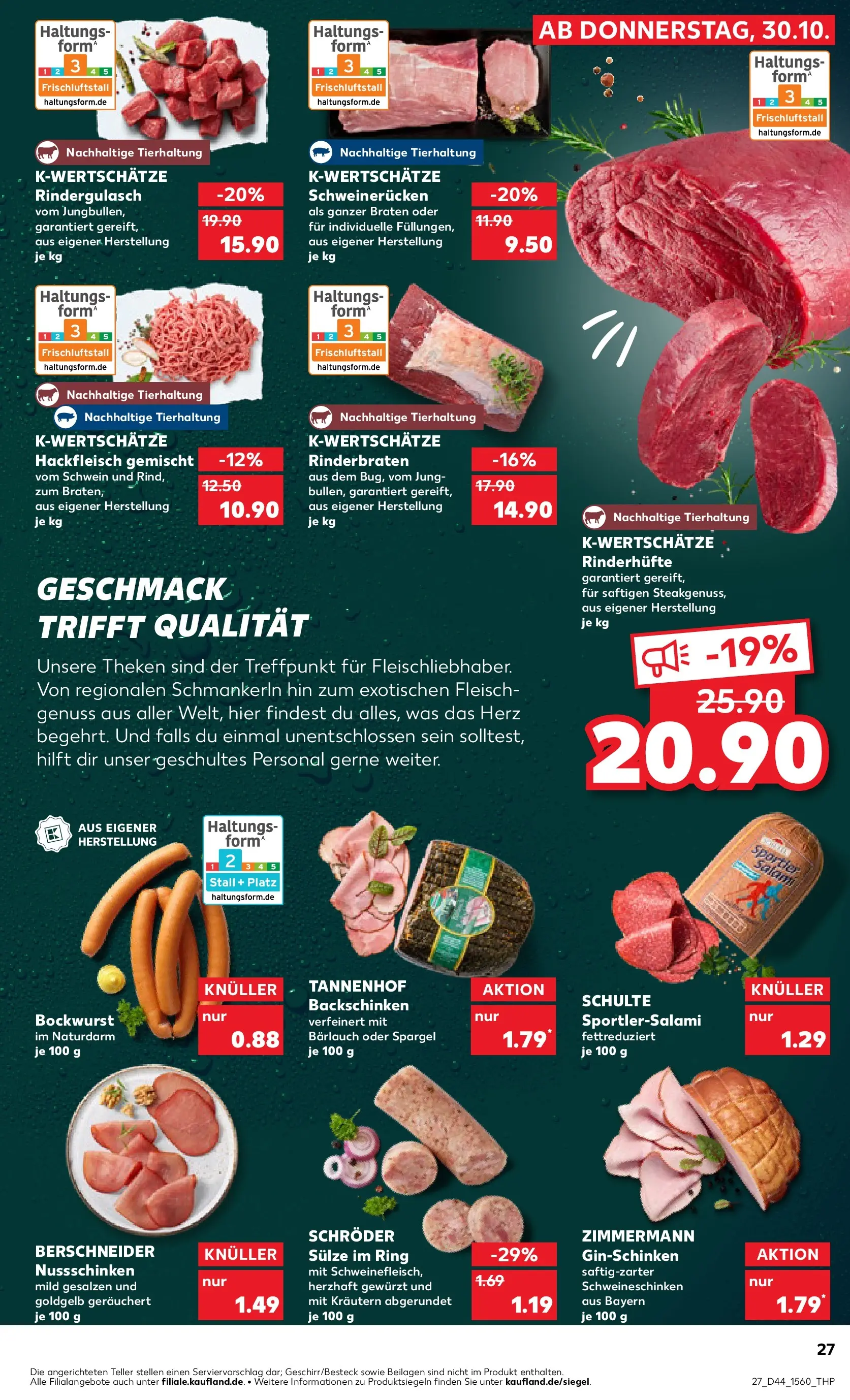 Prospekt Kaufland ab 30.10.2025 » Angebote und Werbung Online | Seite: 27 | Produkte: Rinderbraten, Spargel, Salami, Fleisch Prospekt Kaufland ab 30.10.2025 » Angebote Online zum Blättern | Seite: 27 | Produkte: Rinderbraten, Spargel, Salami, Fleisch