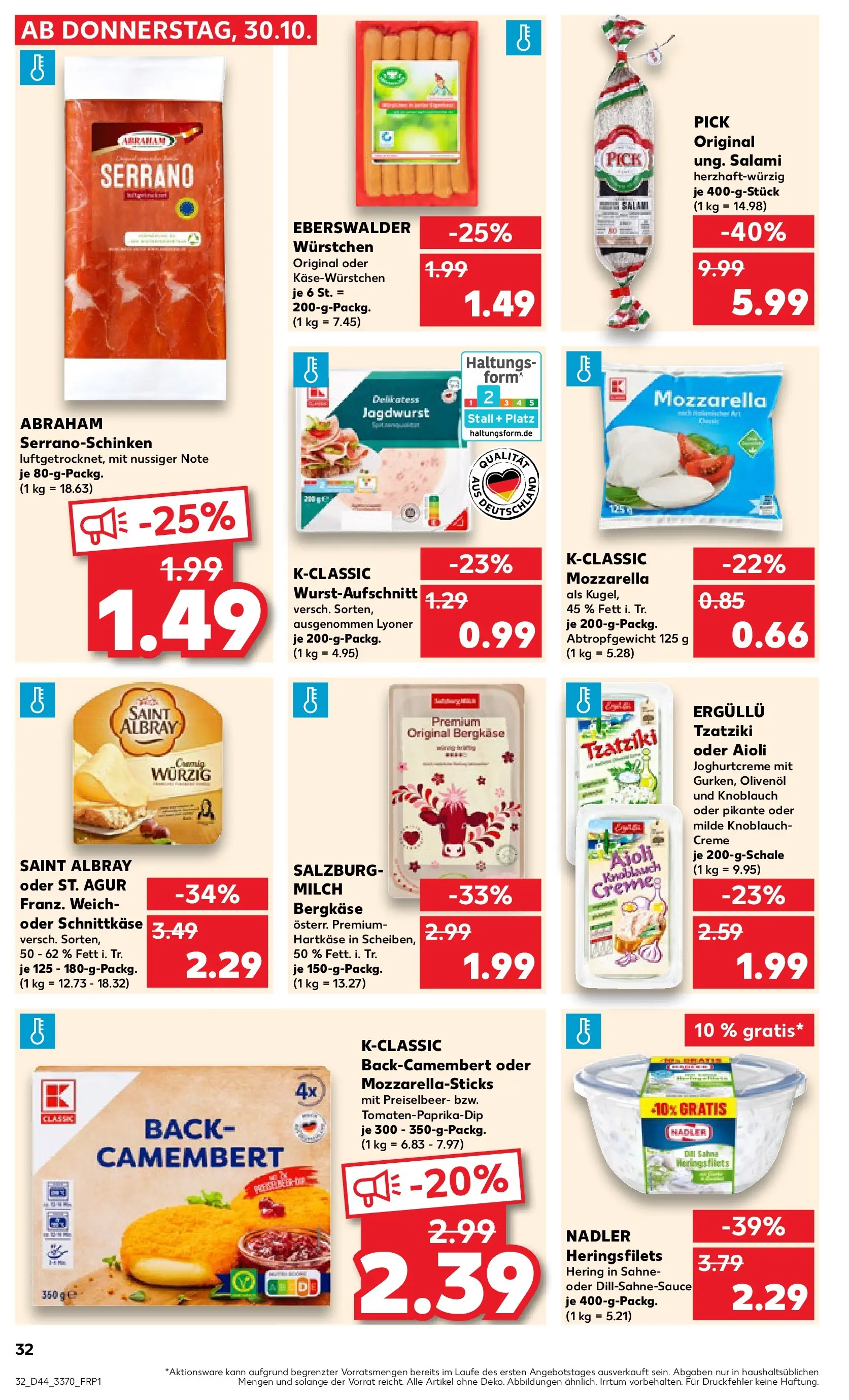 Prospekt Kaufland ab 29.10.2025 » Angebote und Werbung Online | Seite: 32 Prospekt Kaufland ab 29.10.2025 » Angebote Online zum Blättern | Seite: 32