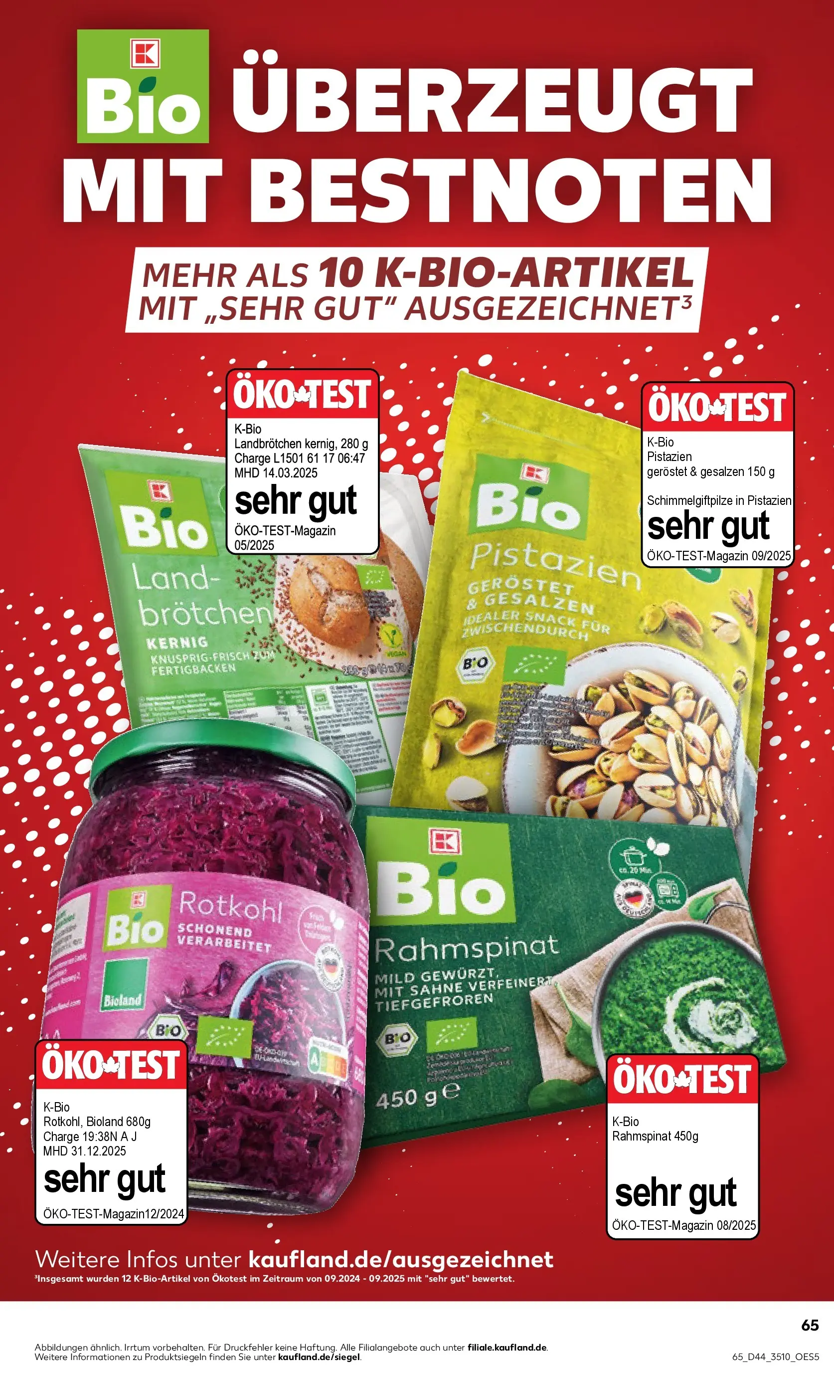 Prospekt Kaufland ab 29.10.2025 » Angebote und Werbung Online | Seite: 65 | Produkte: Rotkohl, Pistazien, Sahne Prospekt Kaufland ab 29.10.2025 » Angebote Online zum Blättern | Seite: 65 | Produkte: Rotkohl, Pistazien, Sahne