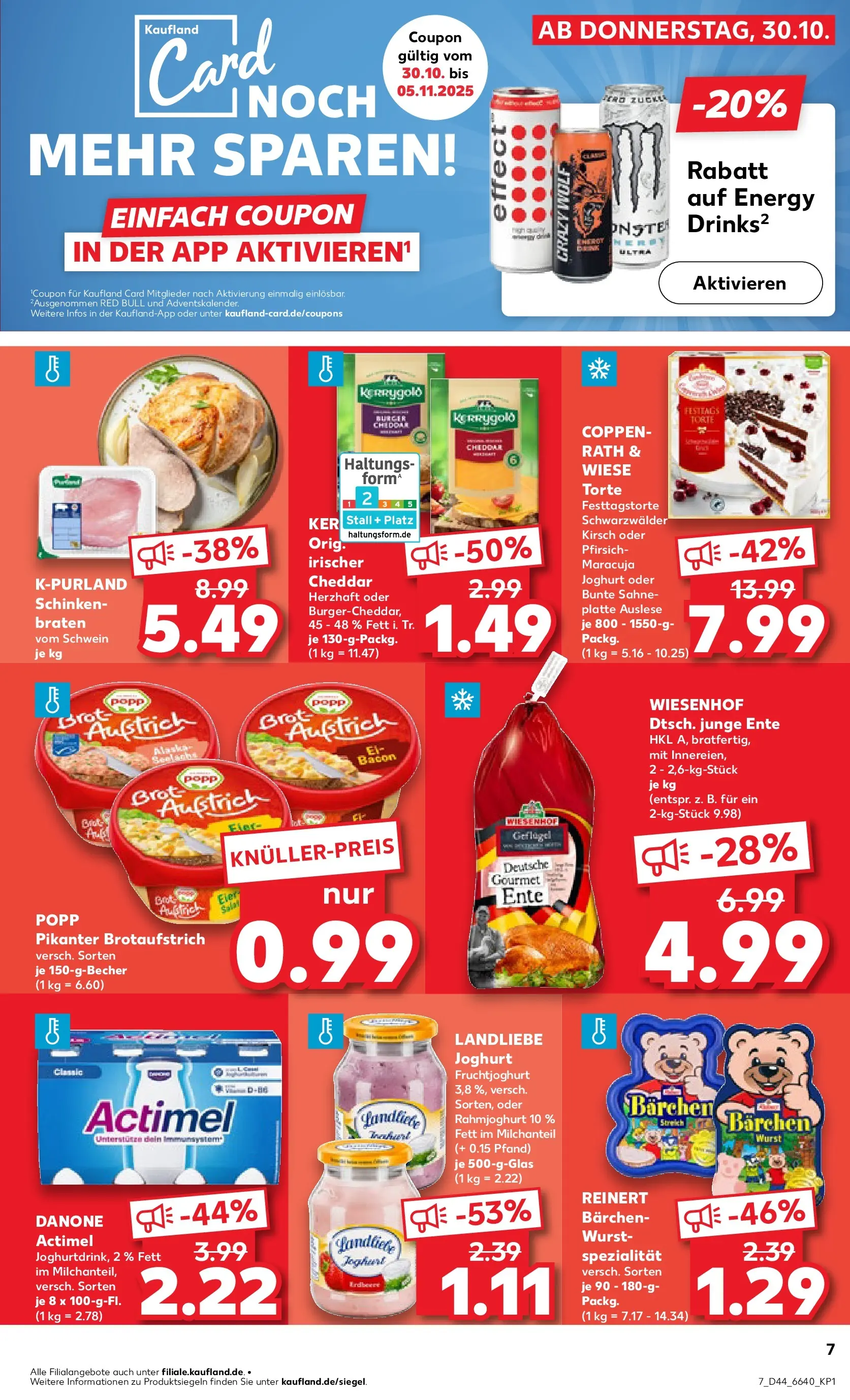 Prospekt Kaufland ab 30.10.2025 » Angebote und Werbung Online | Seite: 7 | Produkte: Eier, Burger, Pfirsich, Landliebe joghurt Prospekt Kaufland ab 30.10.2025 » Angebote Online zum Blättern | Seite: 7 | Produkte: Eier, Burger, Pfirsich, Landliebe joghurt