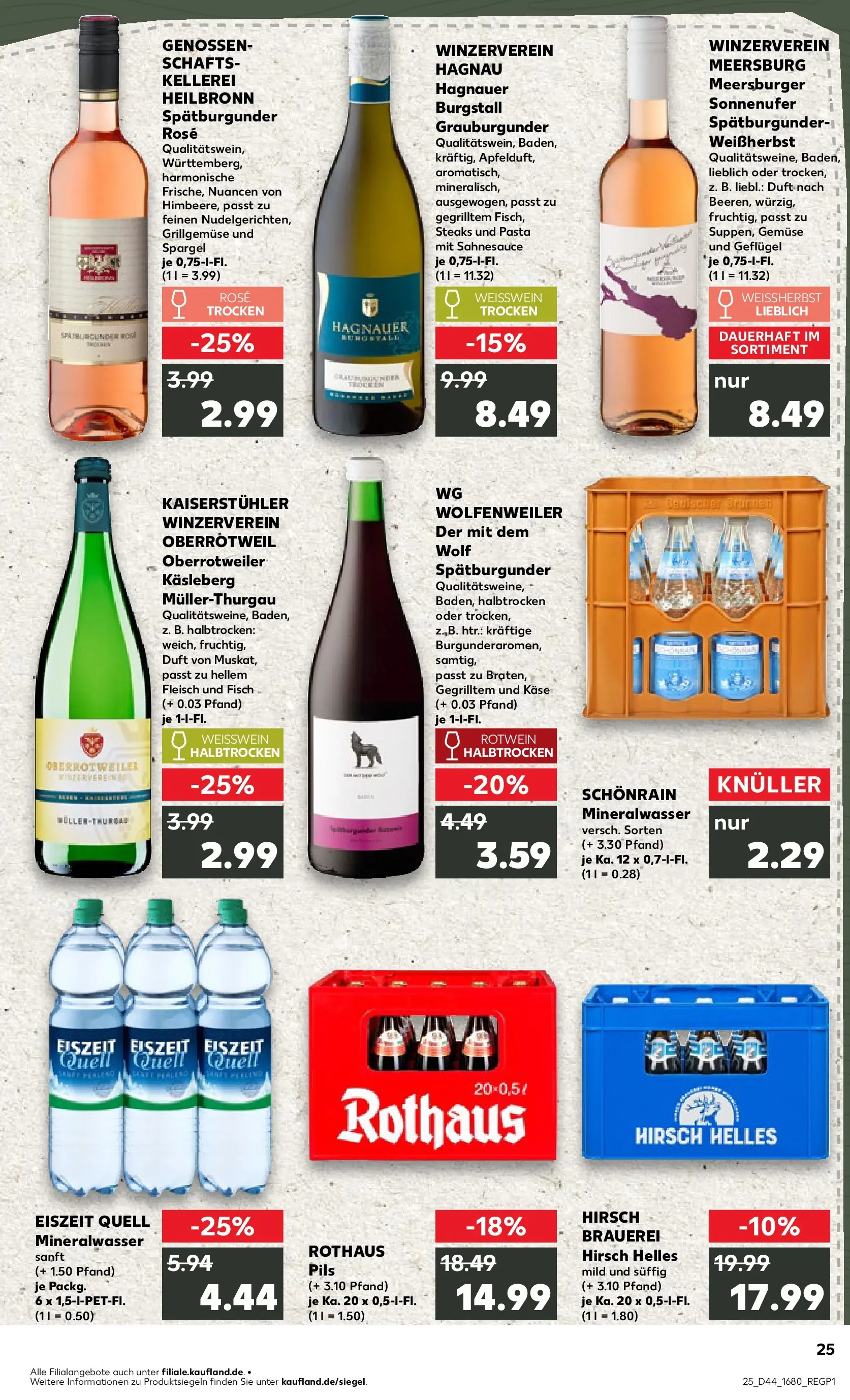 Prospekt Kaufland ab 30.10.2025 » Angebote Online zum Blättern | Seite: 25 | Produkte: Käse, Rotwein, Spargel, Gemüse