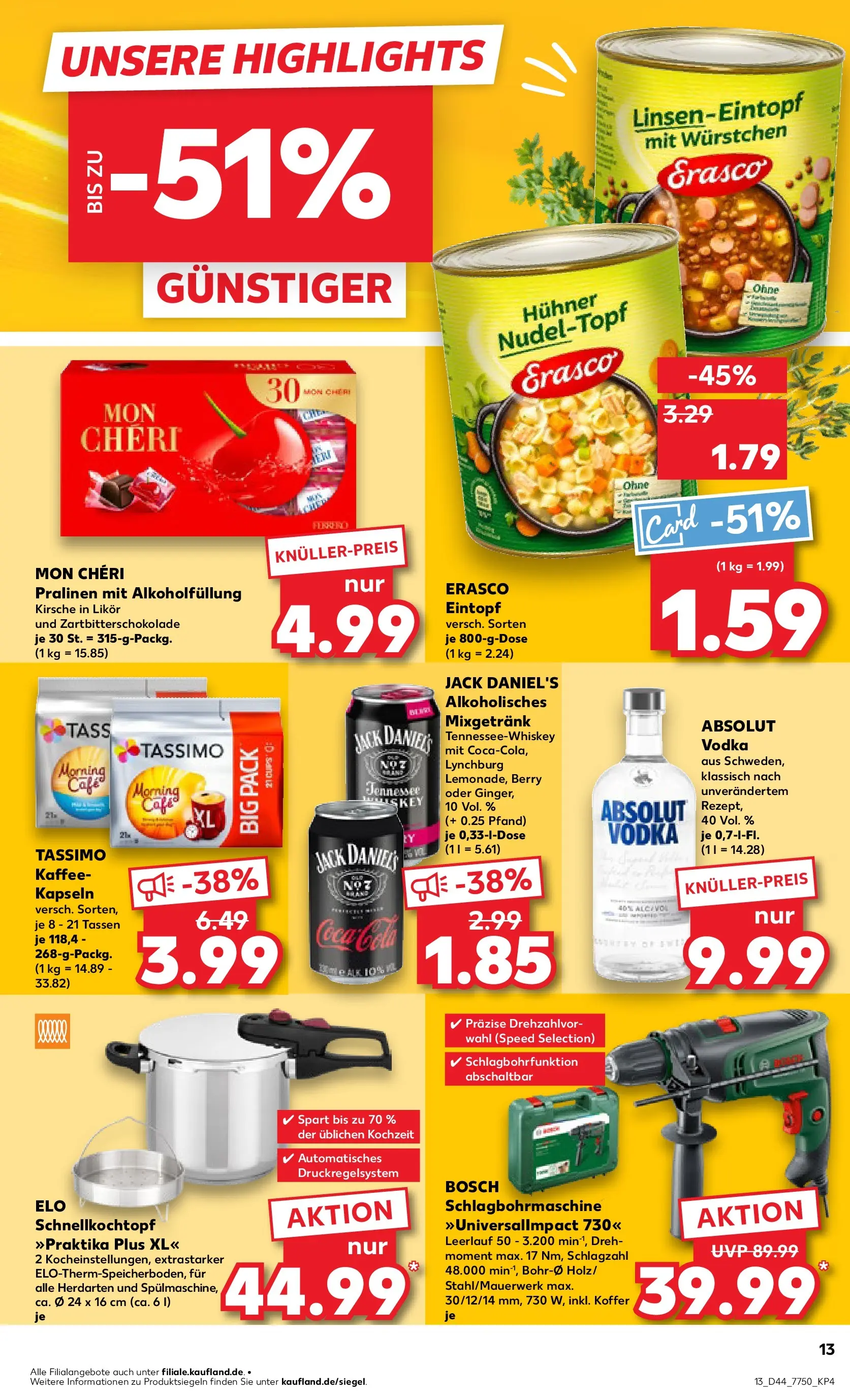 Prospekt Kaufland ab 30.10.2025 » Angebote und Werbung Online | Seite: 13 | Produkte: Bosch, Kaffee, Likör, Tassimo Prospekt Kaufland ab 30.10.2025 » Angebote Online zum Blättern | Seite: 13 | Produkte: Bosch, Kaffee, Likör, Tassimo