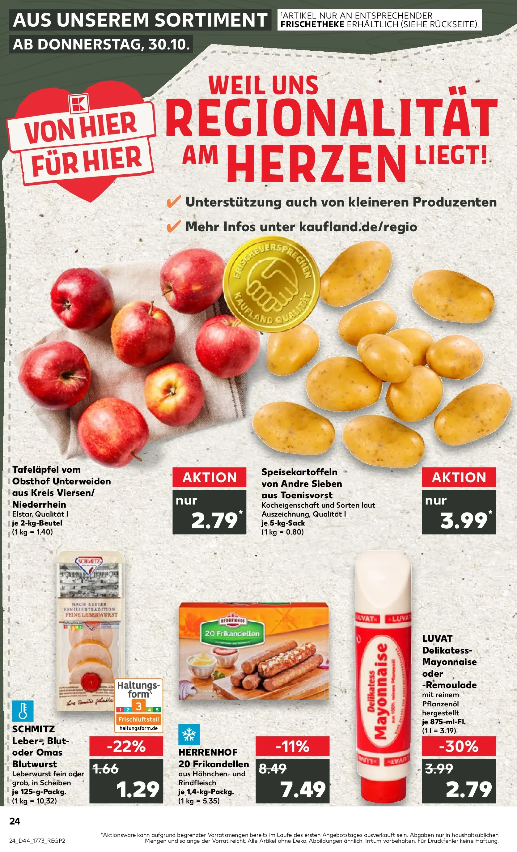 Prospekt Kaufland ab 30.10.2025 » Angebote und Werbung Online | Seite: 24 | Produkte: Hahnchen, Mayonnaise, Rindfleisch Prospekt Kaufland ab 30.10.2025 » Angebote Online zum Blättern | Seite: 24 | Produkte: Hahnchen, Mayonnaise, Rindfleisch
