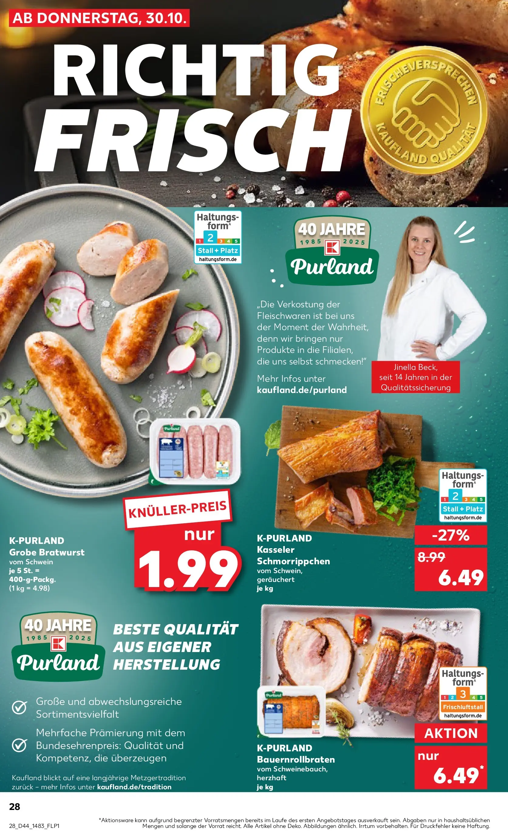 Prospekt Kaufland ab 29.10.2025 » Angebote Online zum Blättern | Seite: 28 | Produkte: Bratwurst