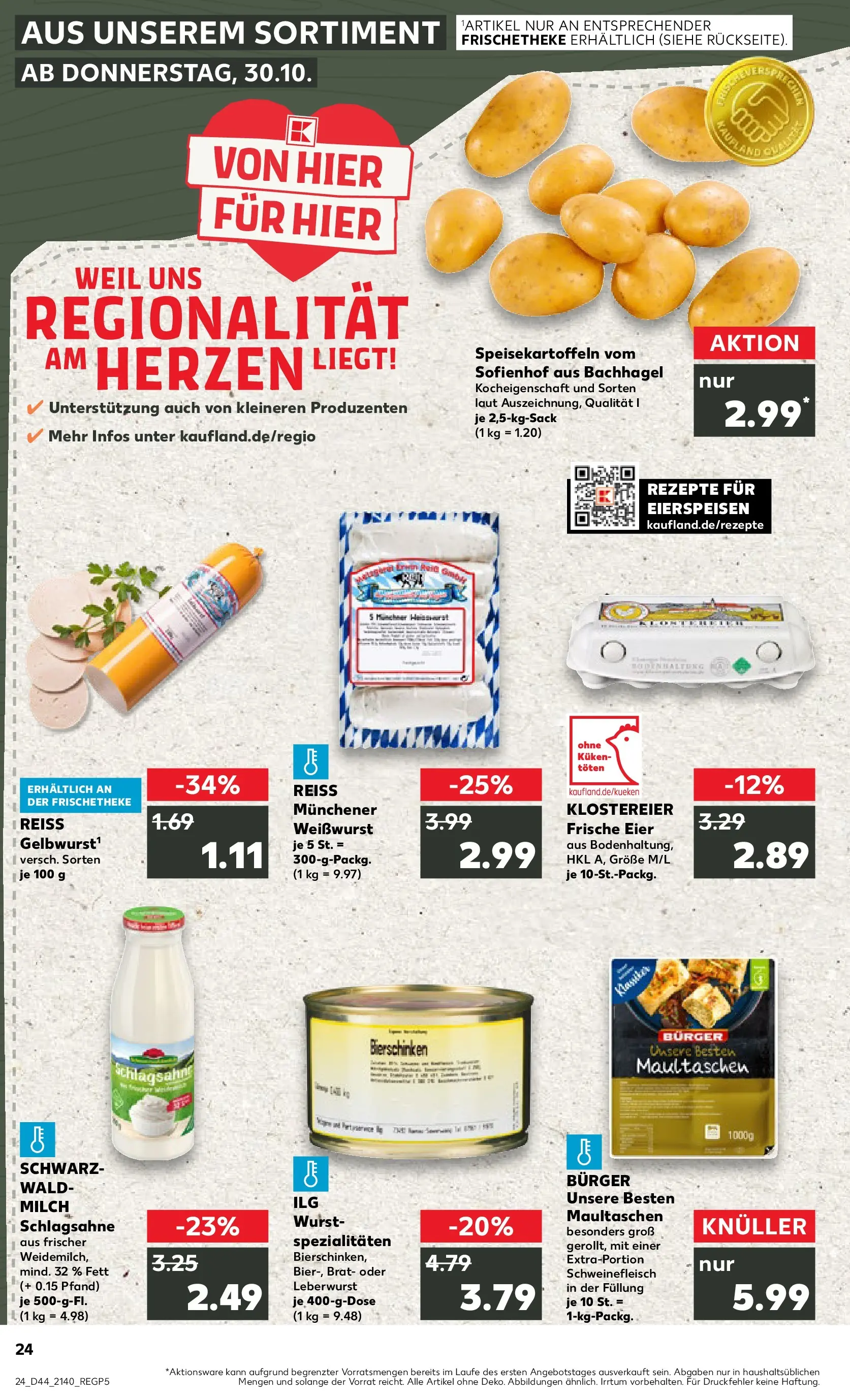 Prospekt Kaufland ab 29.10.2025 » Angebote und Werbung Online | Seite: 24 Prospekt Kaufland ab 29.10.2025 » Angebote Online zum Blättern | Seite: 24