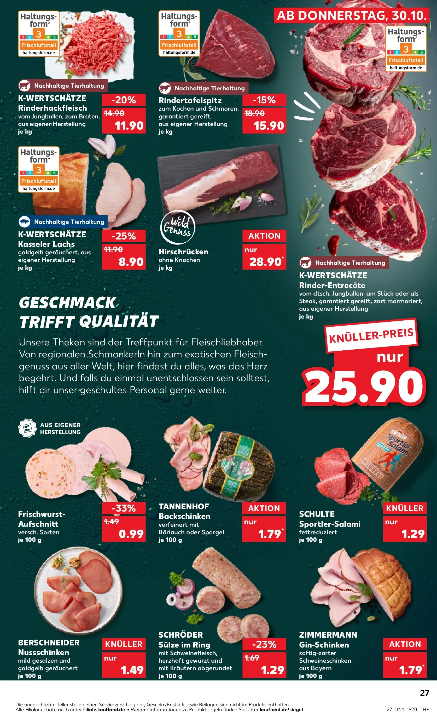 Prospekt Kaufland ab 30.10.2025 » Angebote und Werbung Online | Seite: 27 | Produkte: Spargel, Lachs, Salami, Fleisch Prospekt Kaufland ab 30.10.2025 » Angebote Online zum Blättern | Seite: 27 | Produkte: Spargel, Lachs, Salami, Fleisch