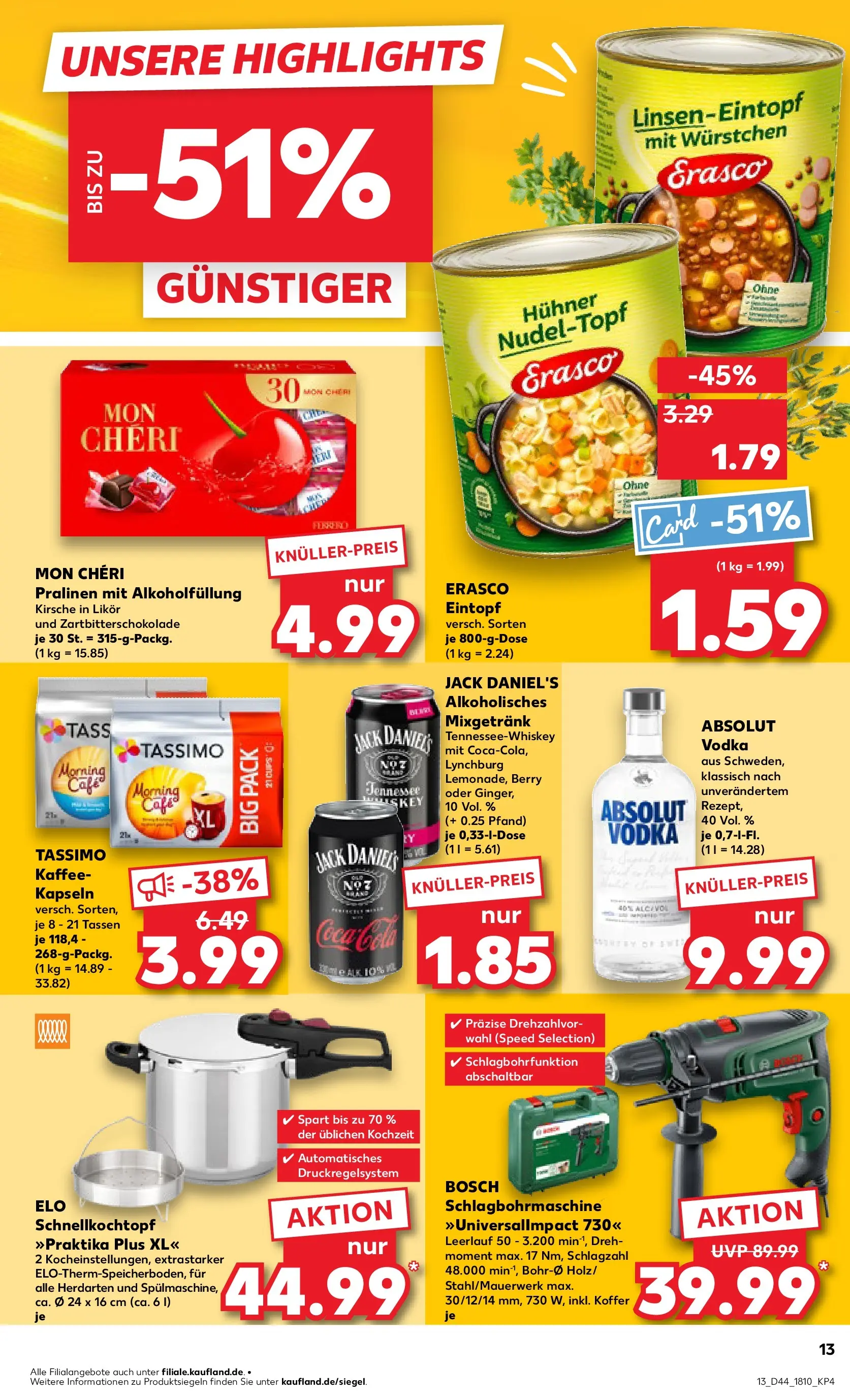 Prospekt Kaufland ab 30.10.2025 » Angebote und Werbung Online | Seite: 13 | Produkte: Kaffee, Jack Daniel's, Vodka, Erasco Prospekt Kaufland ab 30.10.2025 » Angebote Online zum Blättern | Seite: 13 | Produkte: Kaffee, Jack Daniel's, Vodka, Erasco