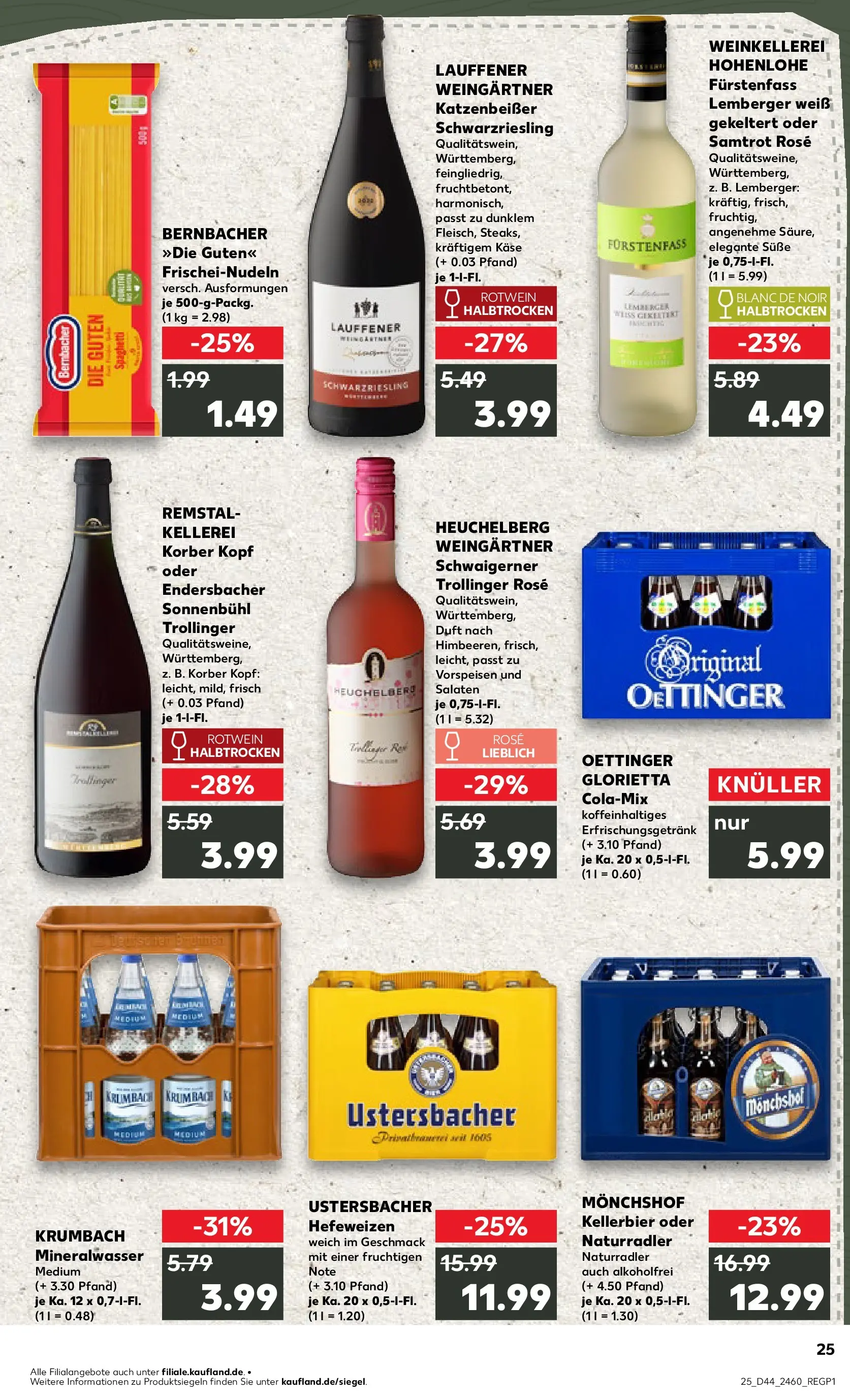 Prospekt Kaufland ab 30.10.2025 » Angebote und Werbung Online | Seite: 25 | Produkte: Monchshof, Rotwein, Duft, Pasta Prospekt Kaufland ab 30.10.2025 » Angebote Online zum Blättern | Seite: 25 | Produkte: Monchshof, Rotwein, Duft, Pasta