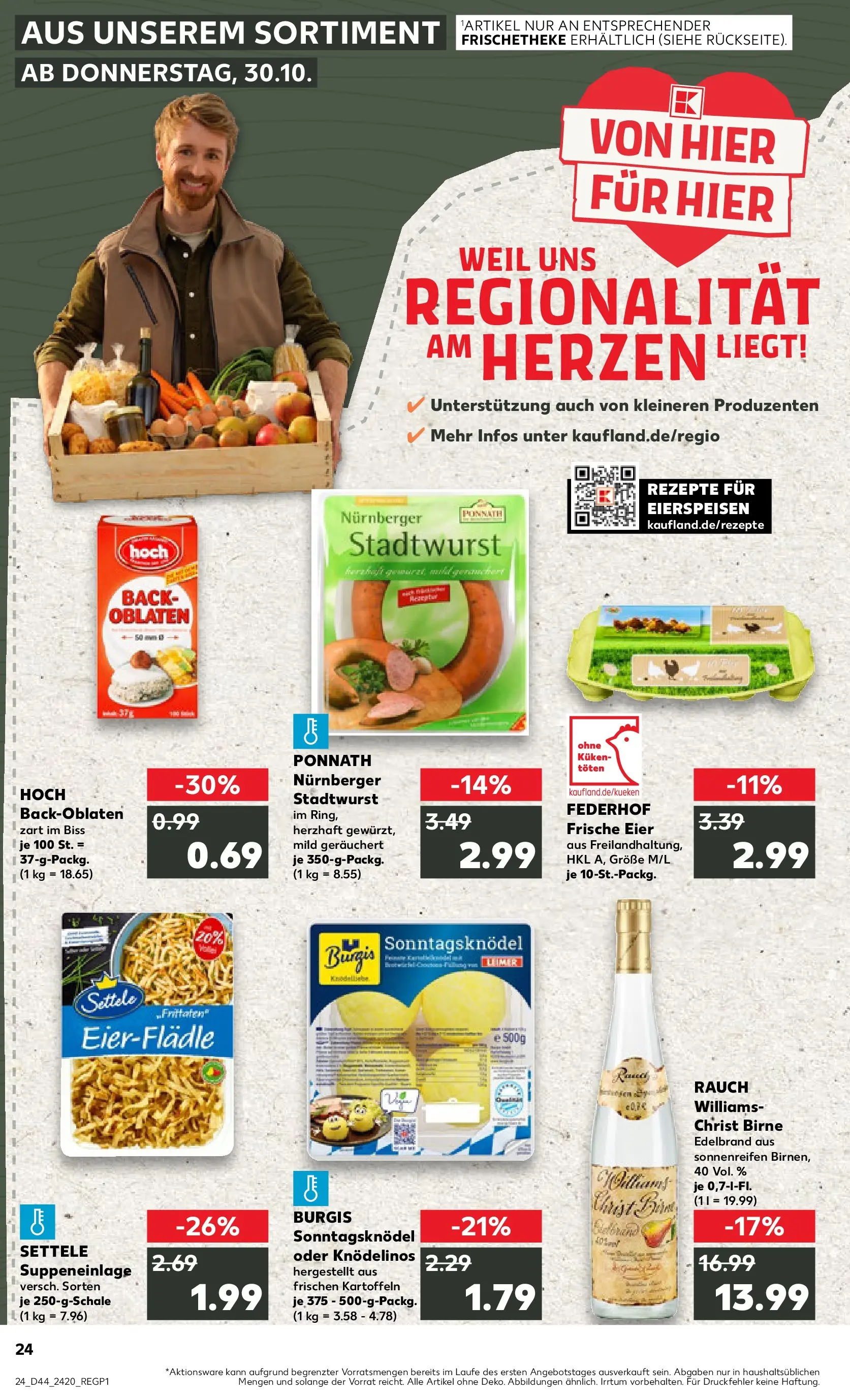 Prospekt Kaufland ab 30.10.2025 » Angebote und Werbung Online | Seite: 24 | Produkte: Eier, Kartoffeln, Birne Prospekt Kaufland ab 30.10.2025 » Angebote Online zum Blättern | Seite: 24 | Produkte: Eier, Kartoffeln, Birne