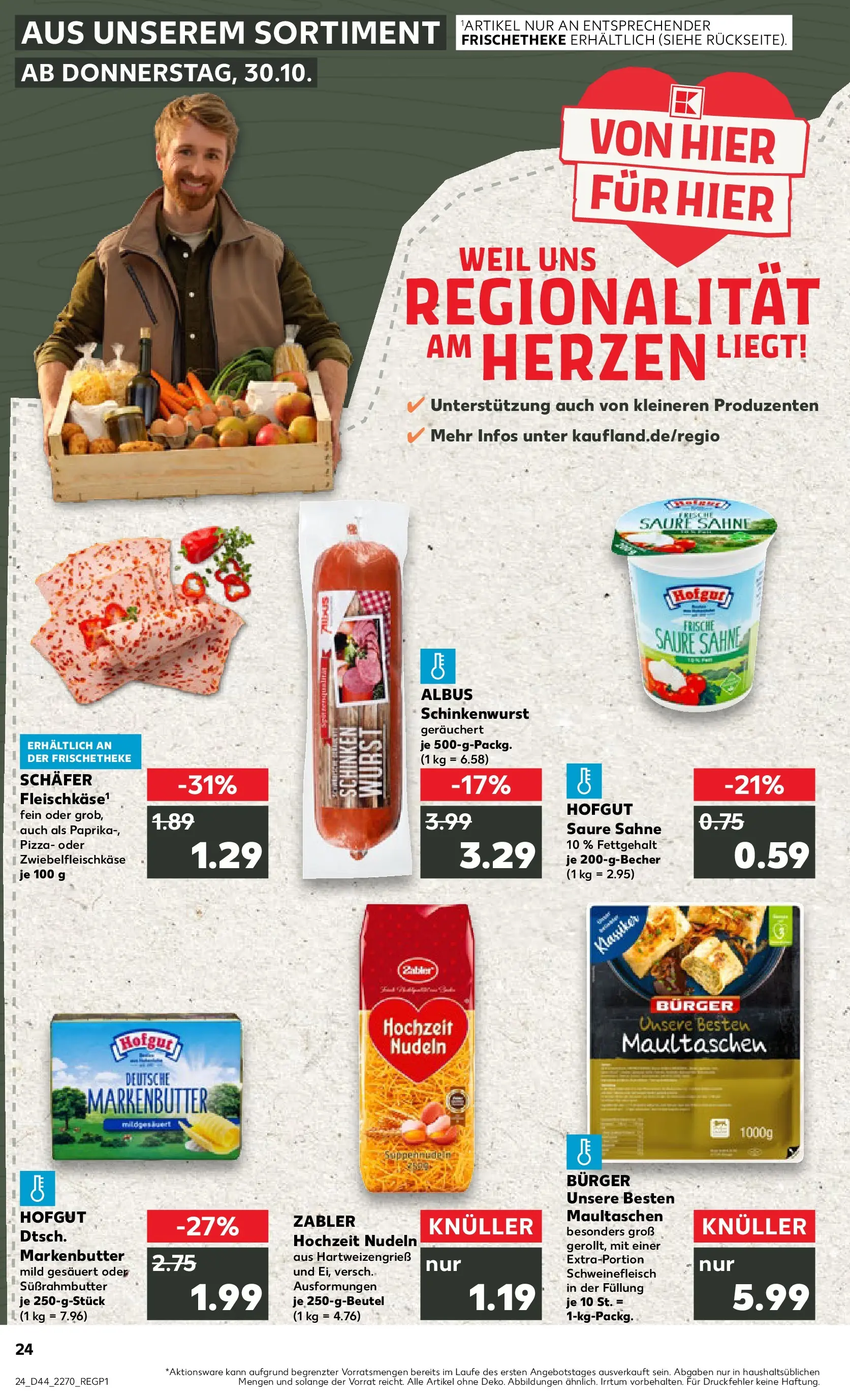Prospekt Kaufland ab 30.10.2025 » Angebote und Werbung Online | Seite: 24 | Produkte: Paprika, Pasta, Maultaschen, Sahne Prospekt Kaufland ab 30.10.2025 » Angebote Online zum Blättern | Seite: 24 | Produkte: Paprika, Pasta, Maultaschen, Sahne