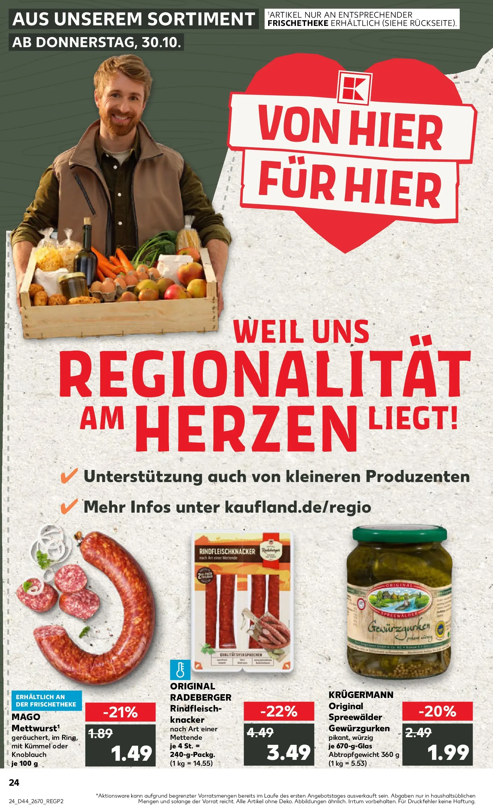 Prospekt Kaufland ab 30.10.2025 » Angebote und Werbung Online | Seite: 24 | Produkte: Knoblauch, Rindfleisch Prospekt Kaufland ab 30.10.2025 » Angebote Online zum Blättern | Seite: 24 | Produkte: Knoblauch, Rindfleisch