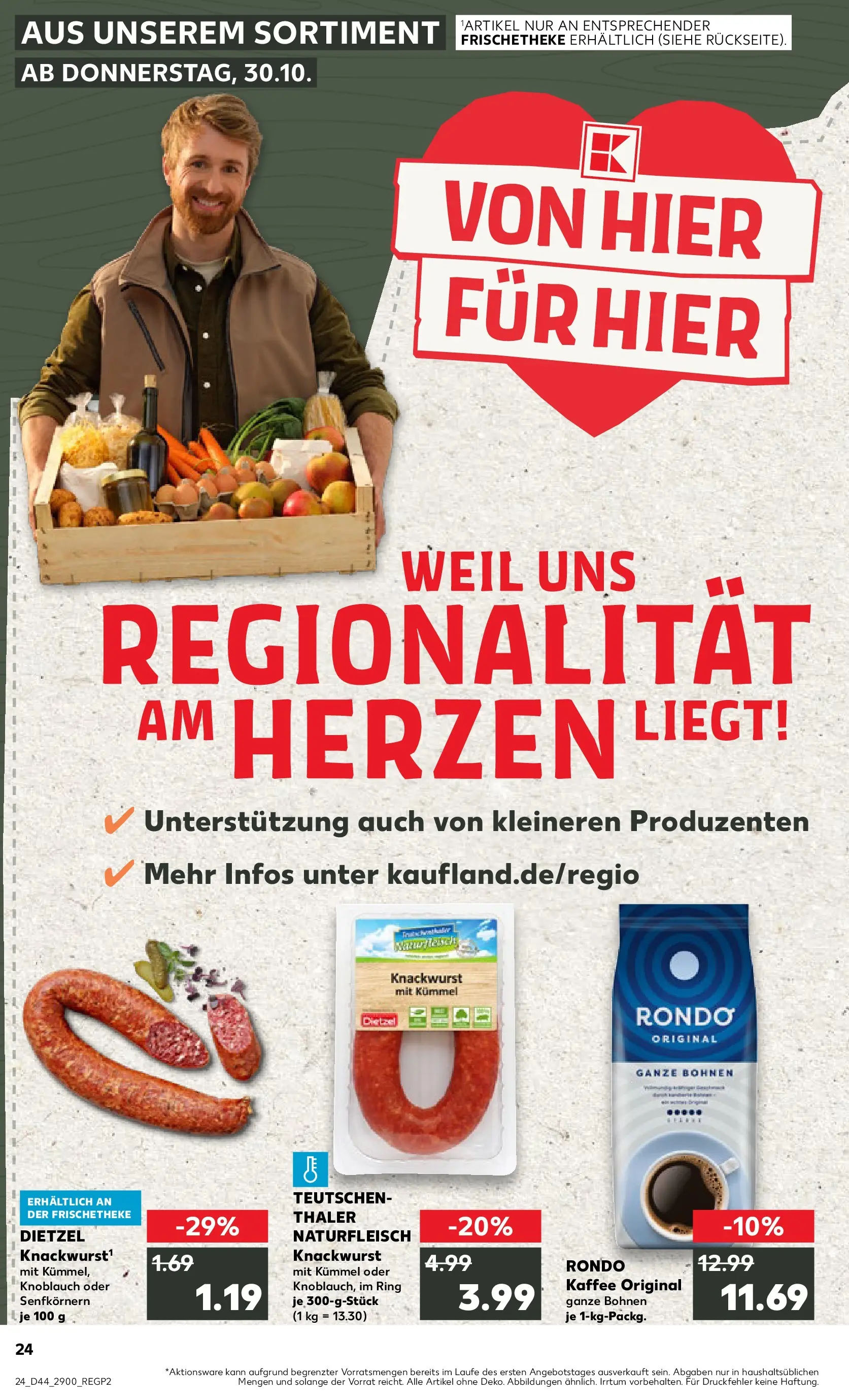 Prospekt Kaufland ab 30.10.2025 » Angebote und Werbung Online | Seite: 24 | Produkte: Kaffee, Knoblauch Prospekt Kaufland ab 30.10.2025 » Angebote Online zum Blättern | Seite: 24 | Produkte: Kaffee, Knoblauch