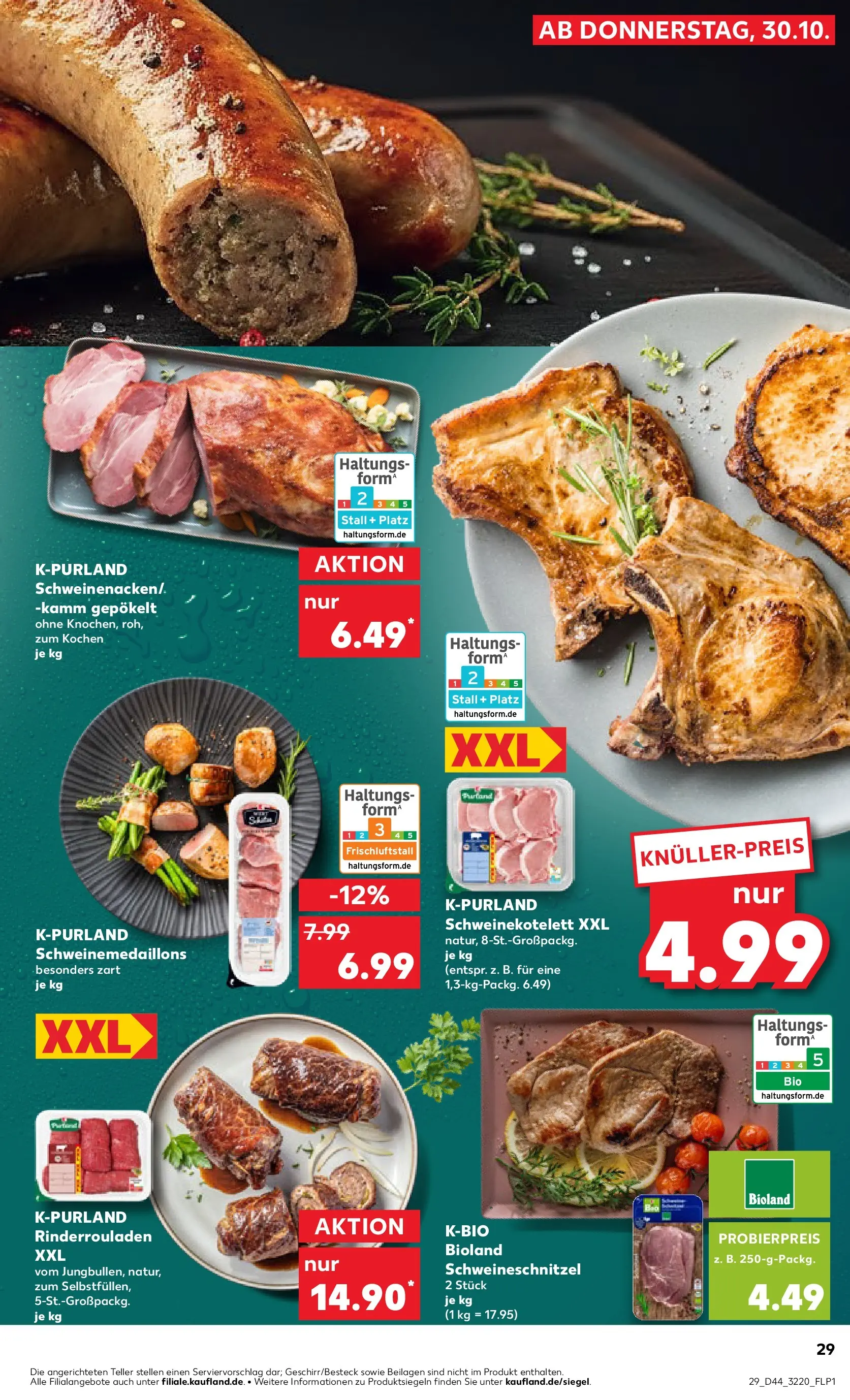 Prospekt Kaufland ab 30.10.2025 » Angebote Online zum Blättern | Seite: 29 | Produkte: Rinderrouladen