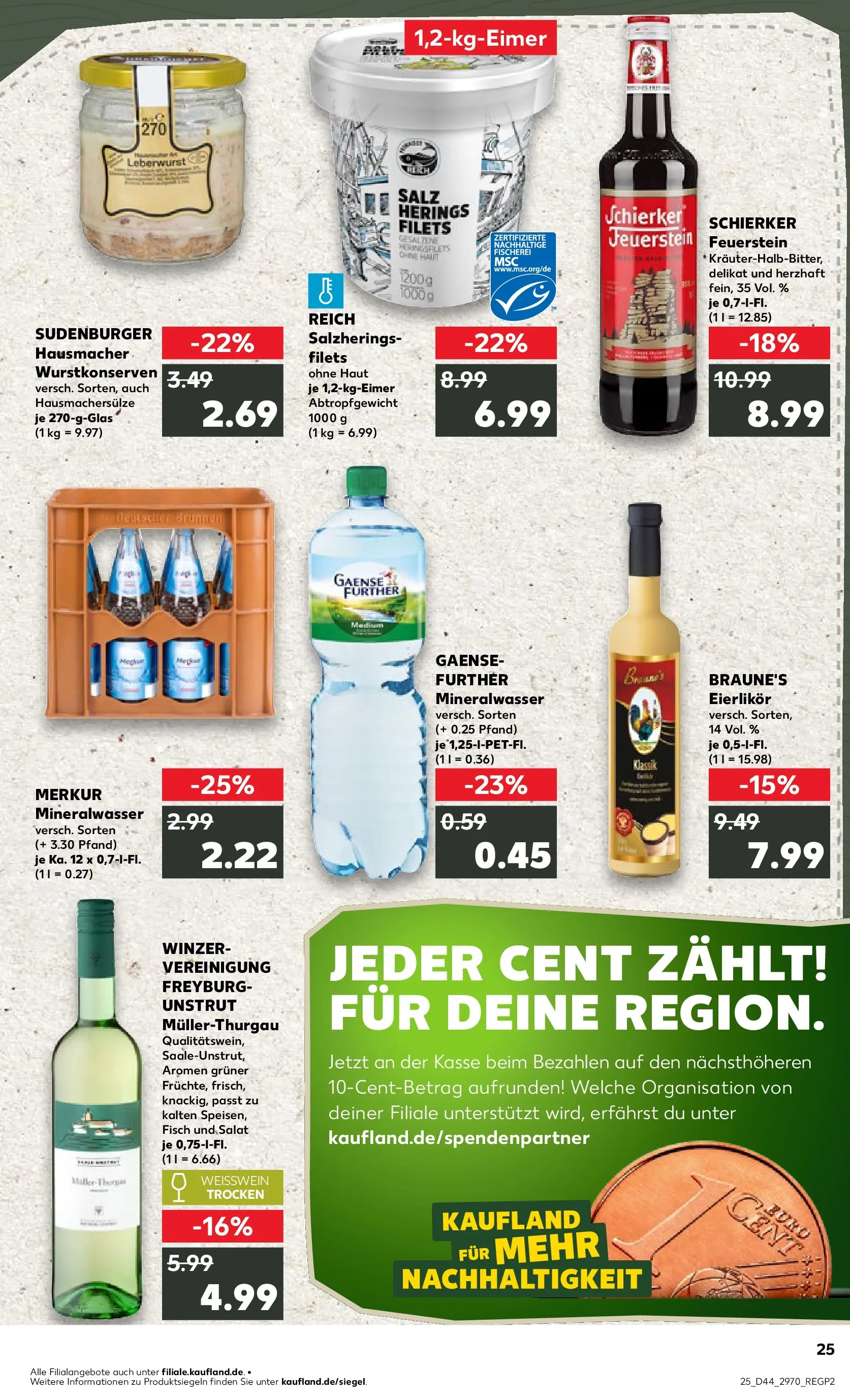 Prospekt Kaufland ab 30.10.2025 » Angebote und Werbung Online | Seite: 25 | Produkte: Weißwein, Fisch, Salz, Salat Prospekt Kaufland ab 30.10.2025 » Angebote Online zum Blättern | Seite: 25 | Produkte: Weißwein, Fisch, Salz, Salat