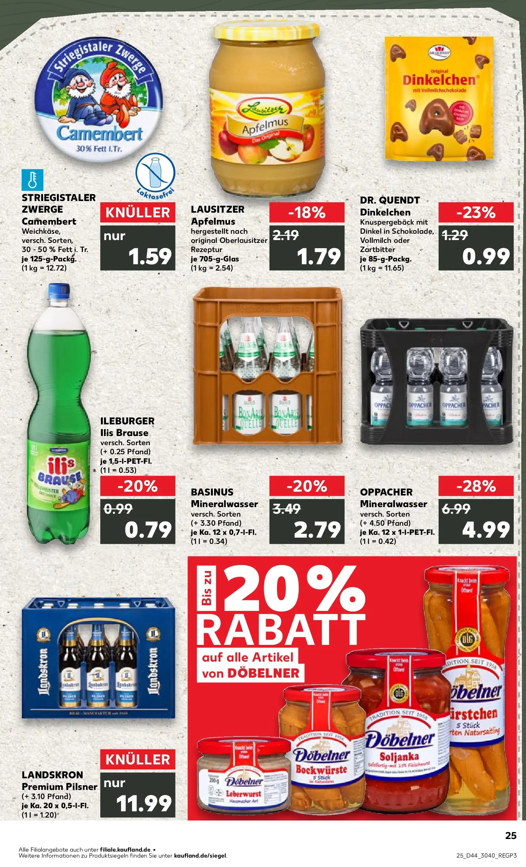 Prospekt Kaufland ab 30.10.2025 » Angebote Online zum Blättern | Seite: 25 | Produkte: Mineralwasser