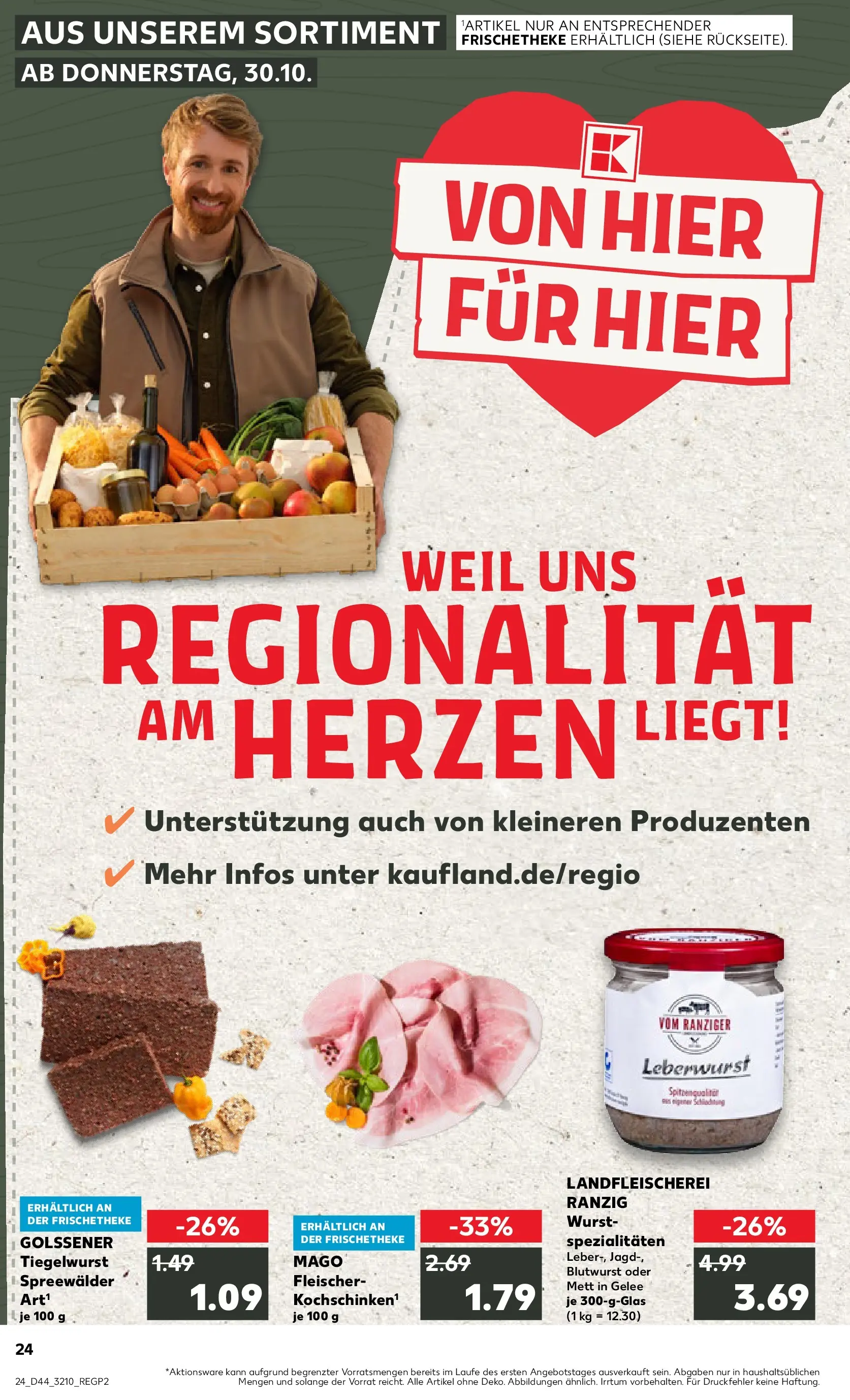 Prospekt Kaufland ab 30.10.2025 » Angebote und Werbung Online | Seite: 24 | Produkte: Wurst Prospekt Kaufland ab 30.10.2025 » Angebote Online zum Blättern | Seite: 24 | Produkte: Wurst