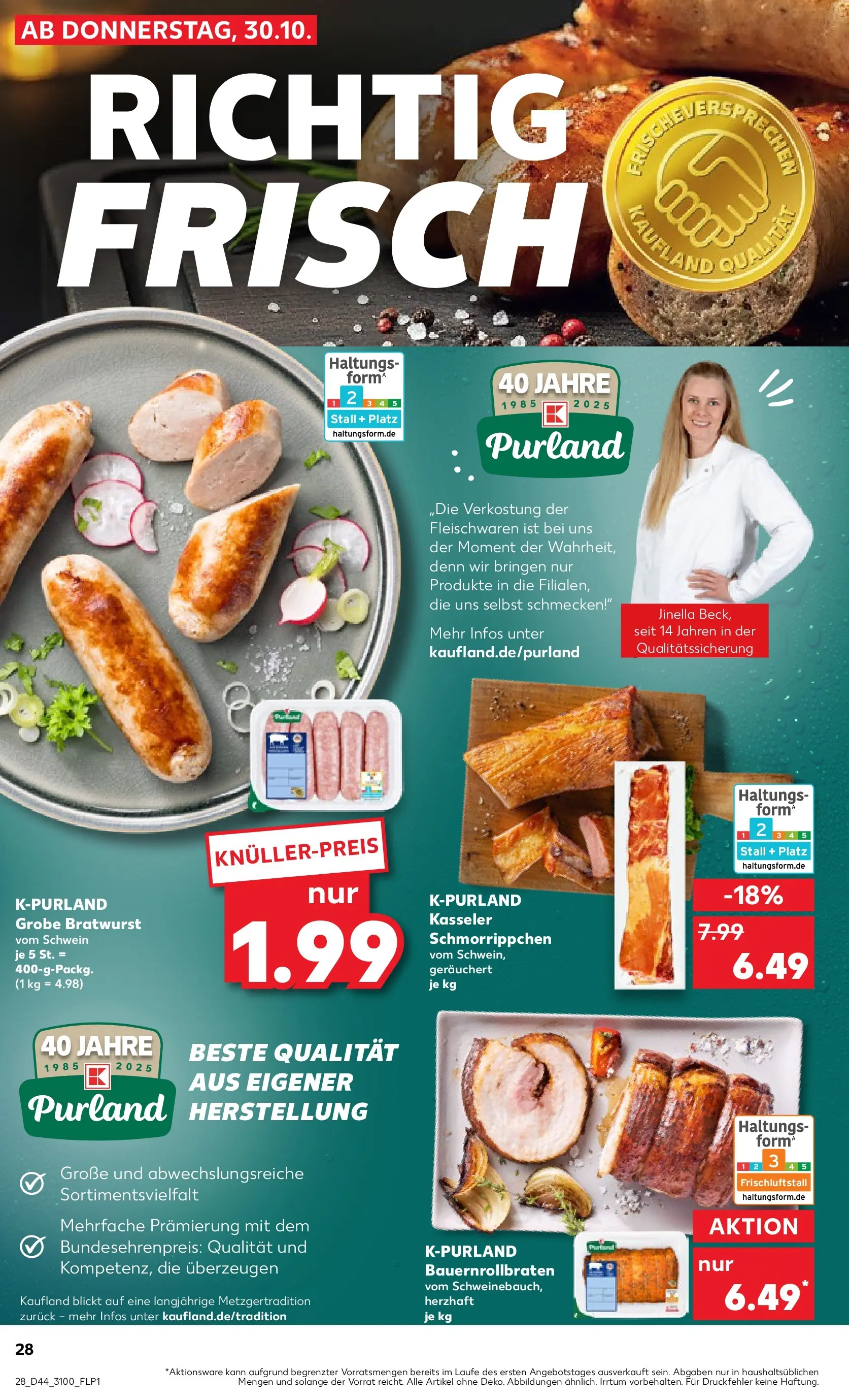 Prospekt Kaufland ab 30.10.2025 » Angebote und Werbung Online | Seite: 28 | Produkte: Bratwurst Prospekt Kaufland ab 30.10.2025 » Angebote Online zum Blättern | Seite: 28 | Produkte: Bratwurst