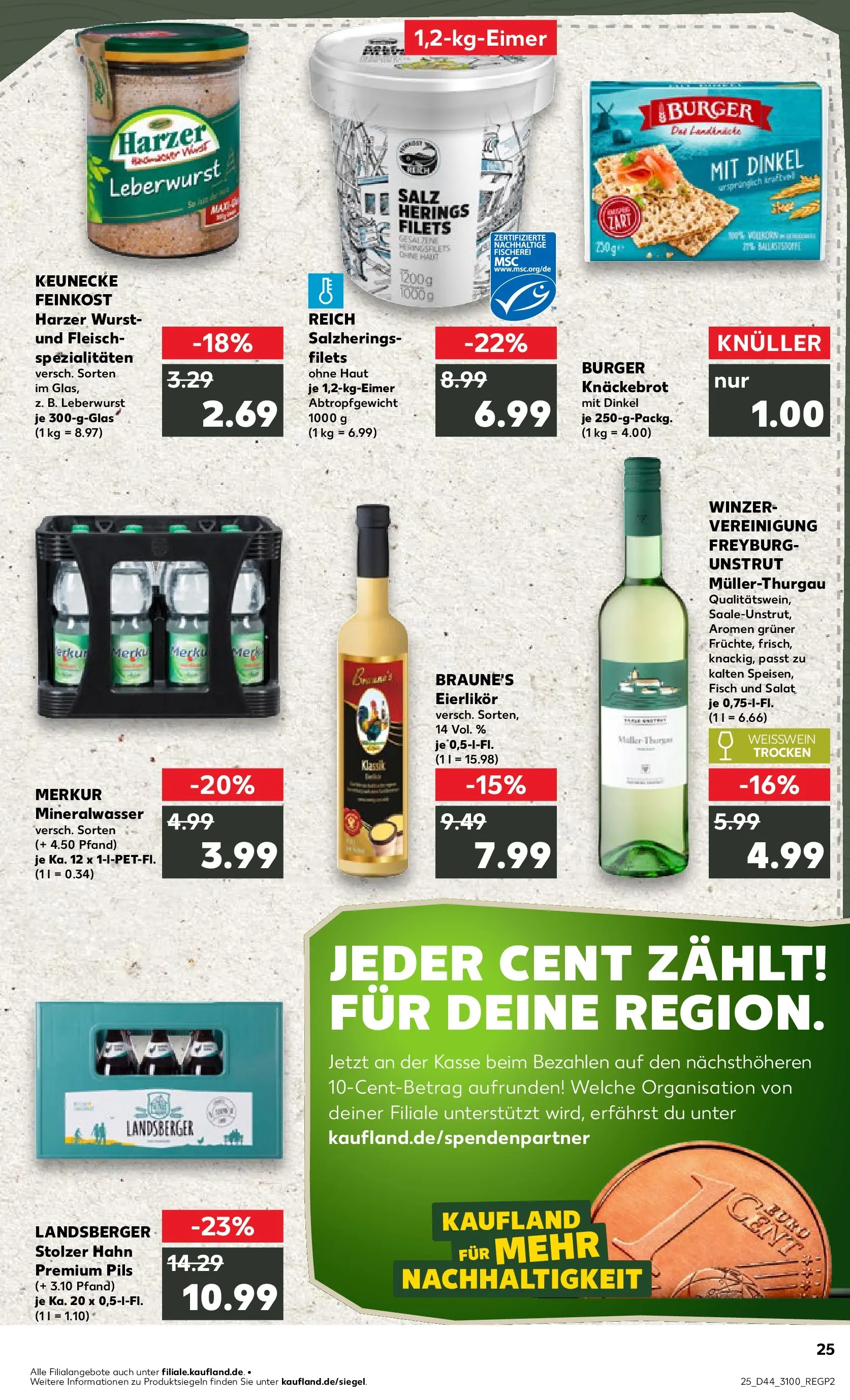 Prospekt Kaufland ab 30.10.2025 » Angebote und Werbung Online | Seite: 25 | Produkte: Weißwein, Fisch, Salz, Wurst Prospekt Kaufland ab 30.10.2025 » Angebote Online zum Blättern | Seite: 25 | Produkte: Weißwein, Fisch, Salz, Wurst