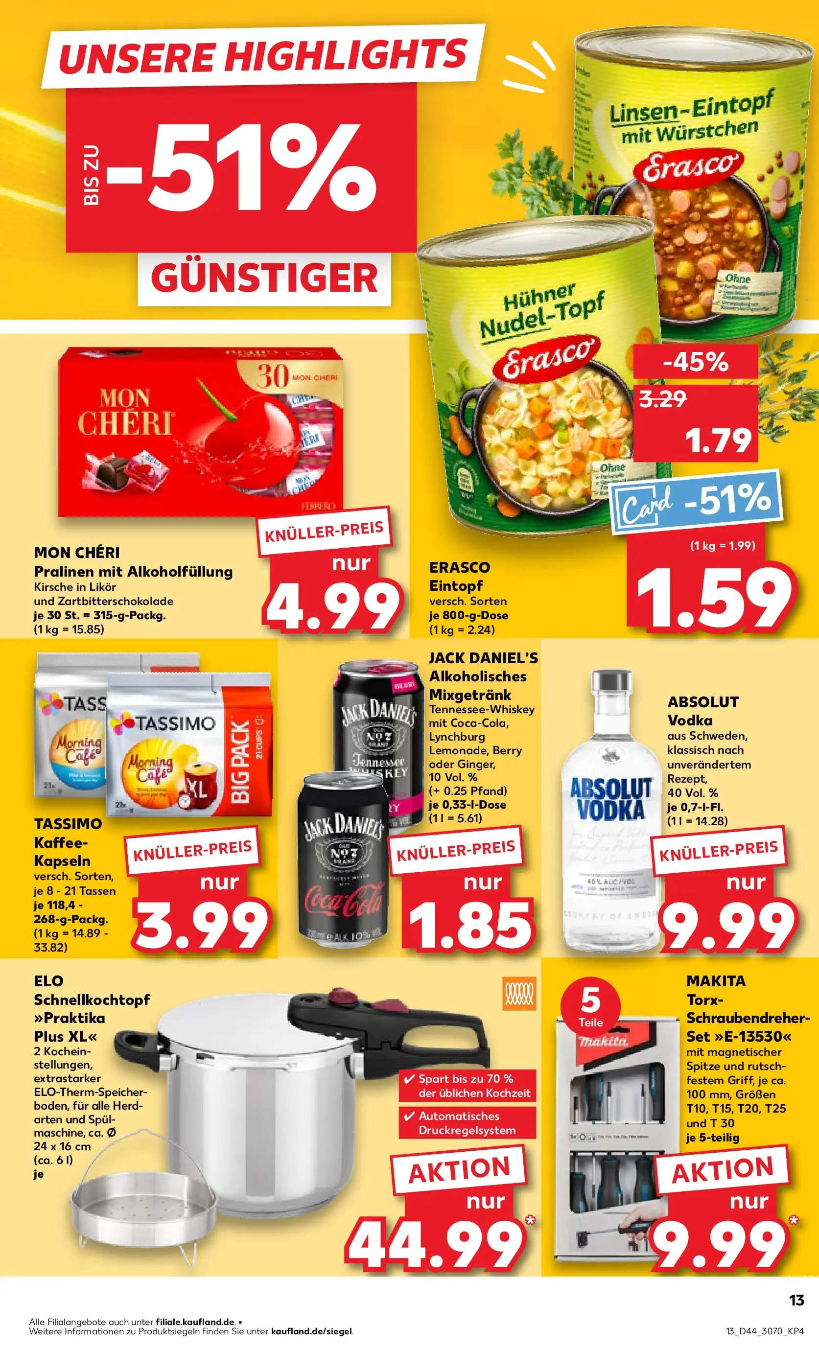 Prospekt Kaufland ab 29.10.2025 » Angebote und Werbung Online | Seite: 13 | Produkte: Cola, Kaffee, Jack Daniel's, Mon cheri Prospekt Kaufland ab 29.10.2025 » Angebote Online zum Blättern | Seite: 13 | Produkte: Cola, Kaffee, Jack Daniel's, Mon cheri