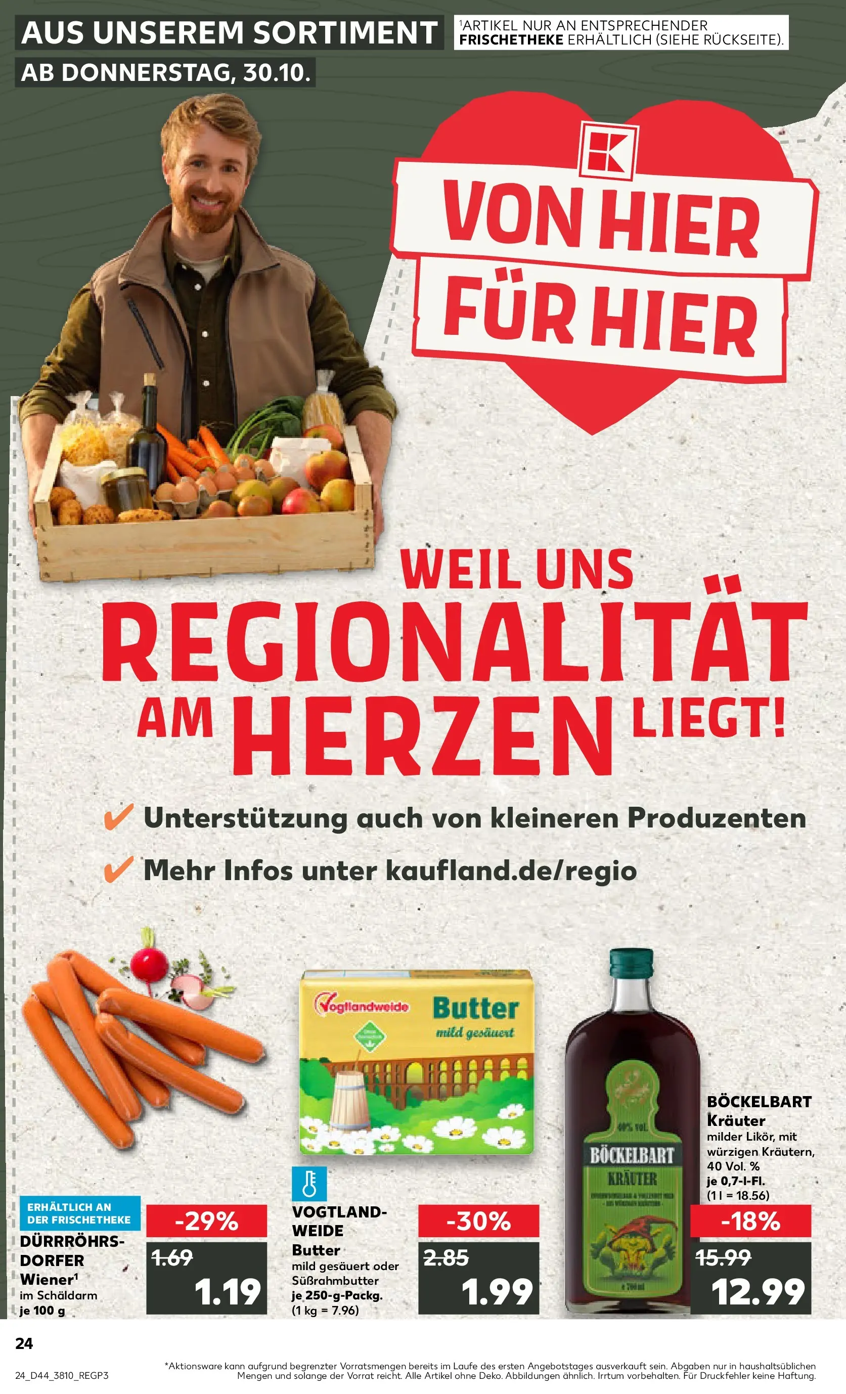Prospekt Kaufland ab 30.10.2025 » Angebote Online zum Blättern | Seite: 24 | Produkte: Butter