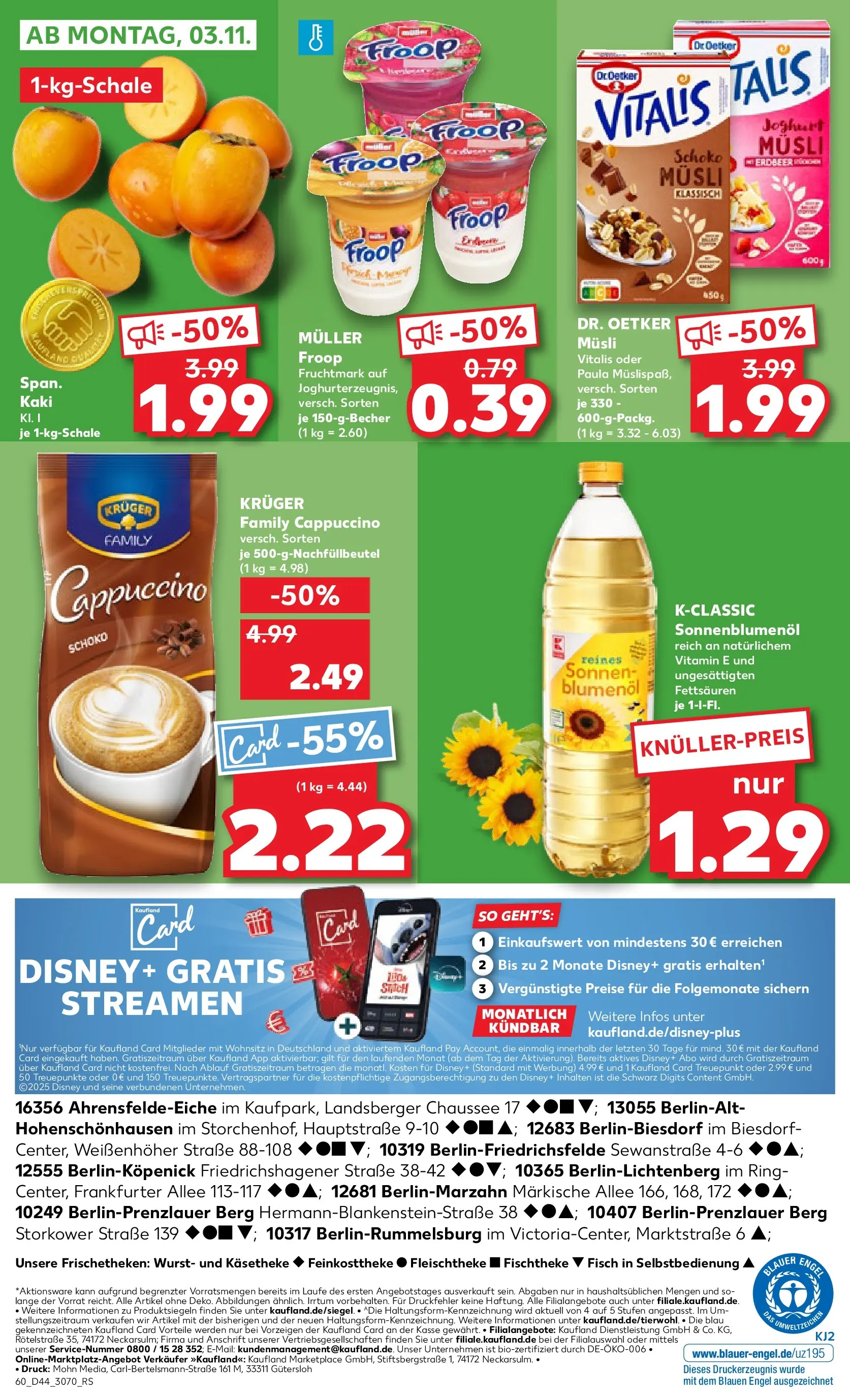 Prospekt Kaufland ab 29.10.2025 » Angebote und Werbung Online | Seite: 60 | Produkte: Musli, Froop, Sonnenblumenol, Wurst Prospekt Kaufland ab 29.10.2025 » Angebote Online zum Blättern | Seite: 60 | Produkte: Musli, Froop, Sonnenblumenol, Wurst