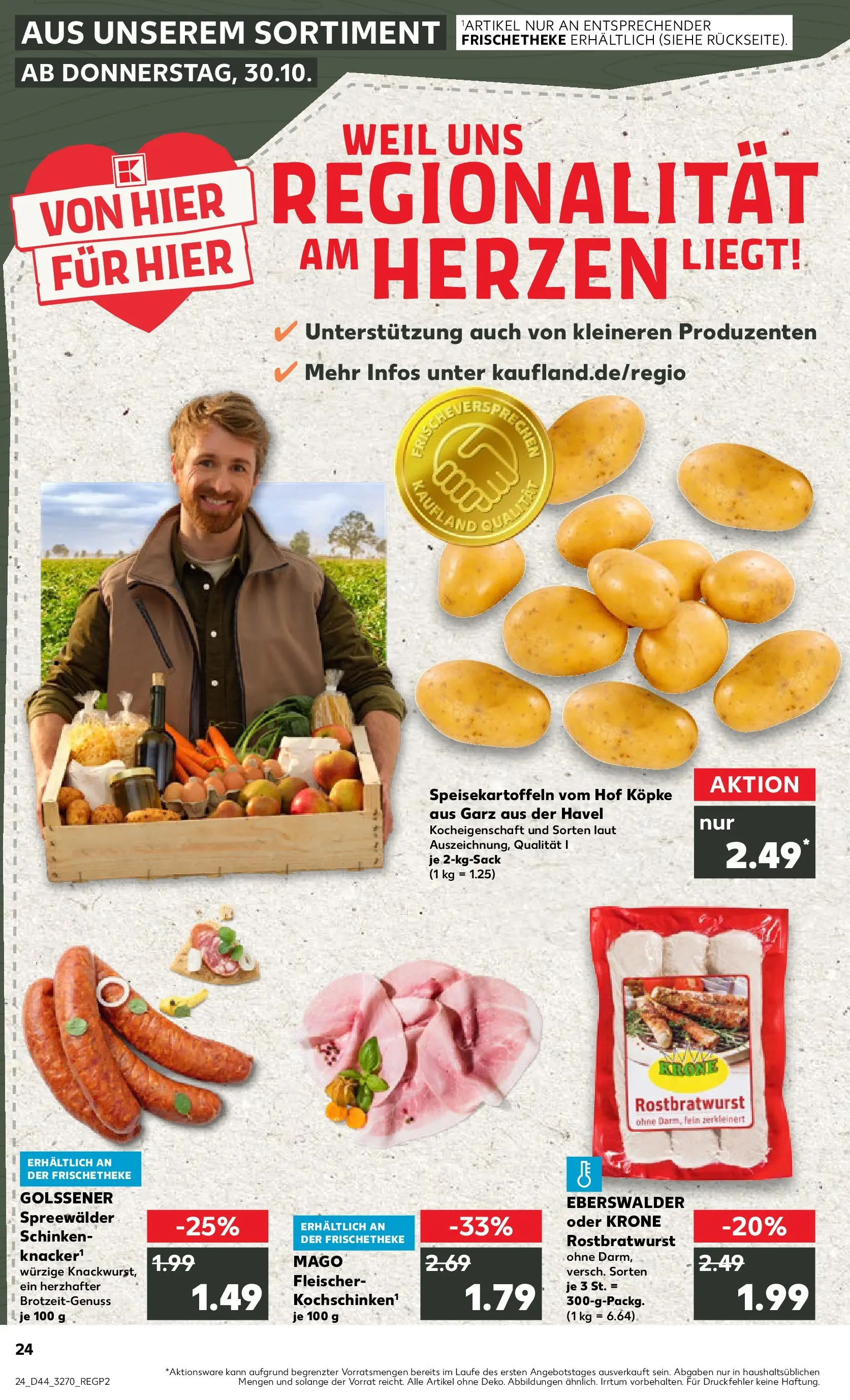 Prospekt Kaufland ab 30.10.2025 » Angebote Online zum Blättern | Seite: 24 | Produkte: Schinken