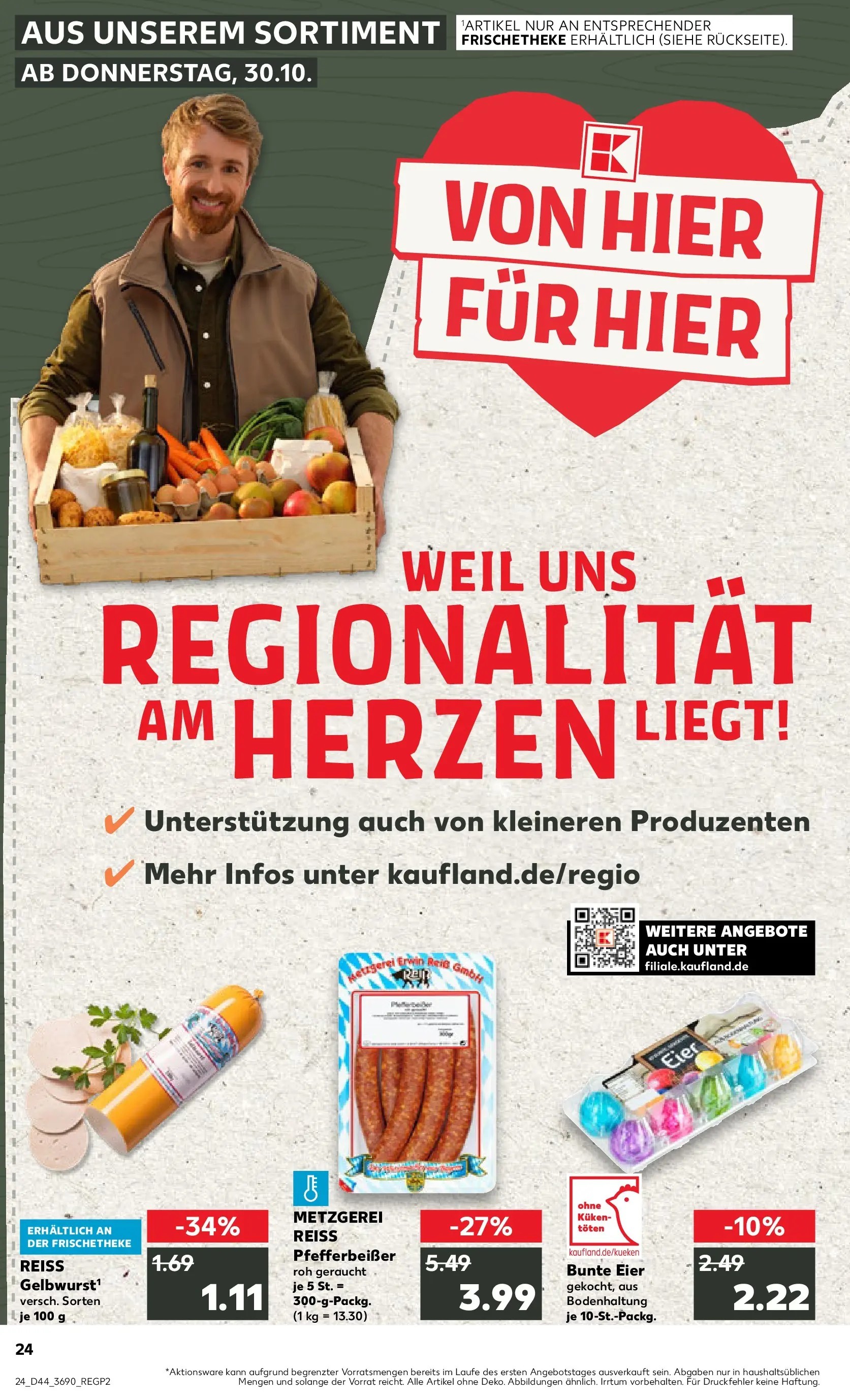 Prospekt Kaufland ab 30.10.2025 » Angebote und Werbung Online | Seite: 24 | Produkte: Eier Prospekt Kaufland ab 30.10.2025 » Angebote Online zum Blättern | Seite: 24 | Produkte: Eier
