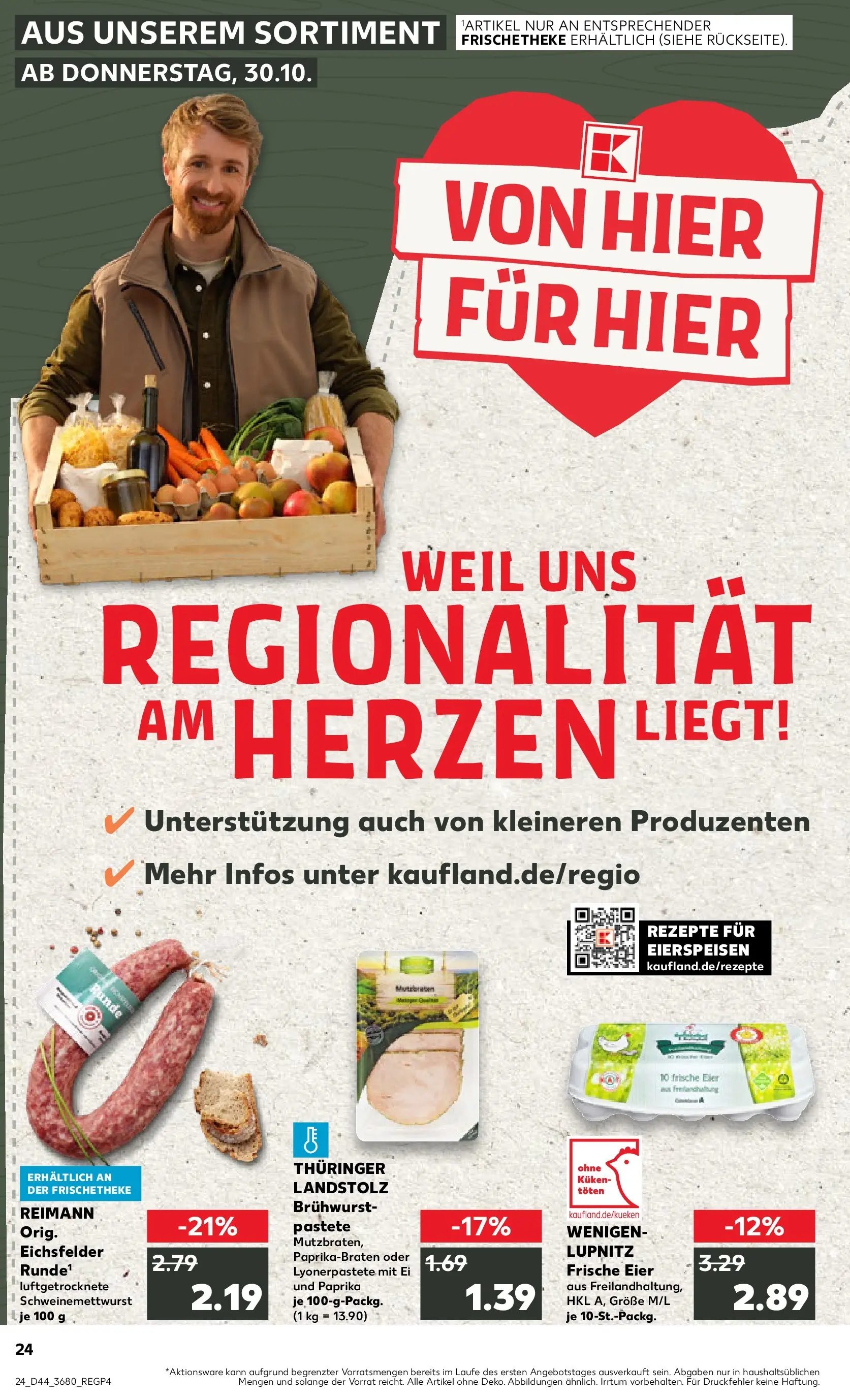 Prospekt Kaufland ab 30.10.2025 » Angebote und Werbung Online | Seite: 24 | Produkte: Eier, Paprika Prospekt Kaufland ab 30.10.2025 » Angebote Online zum Blättern | Seite: 24 | Produkte: Eier, Paprika