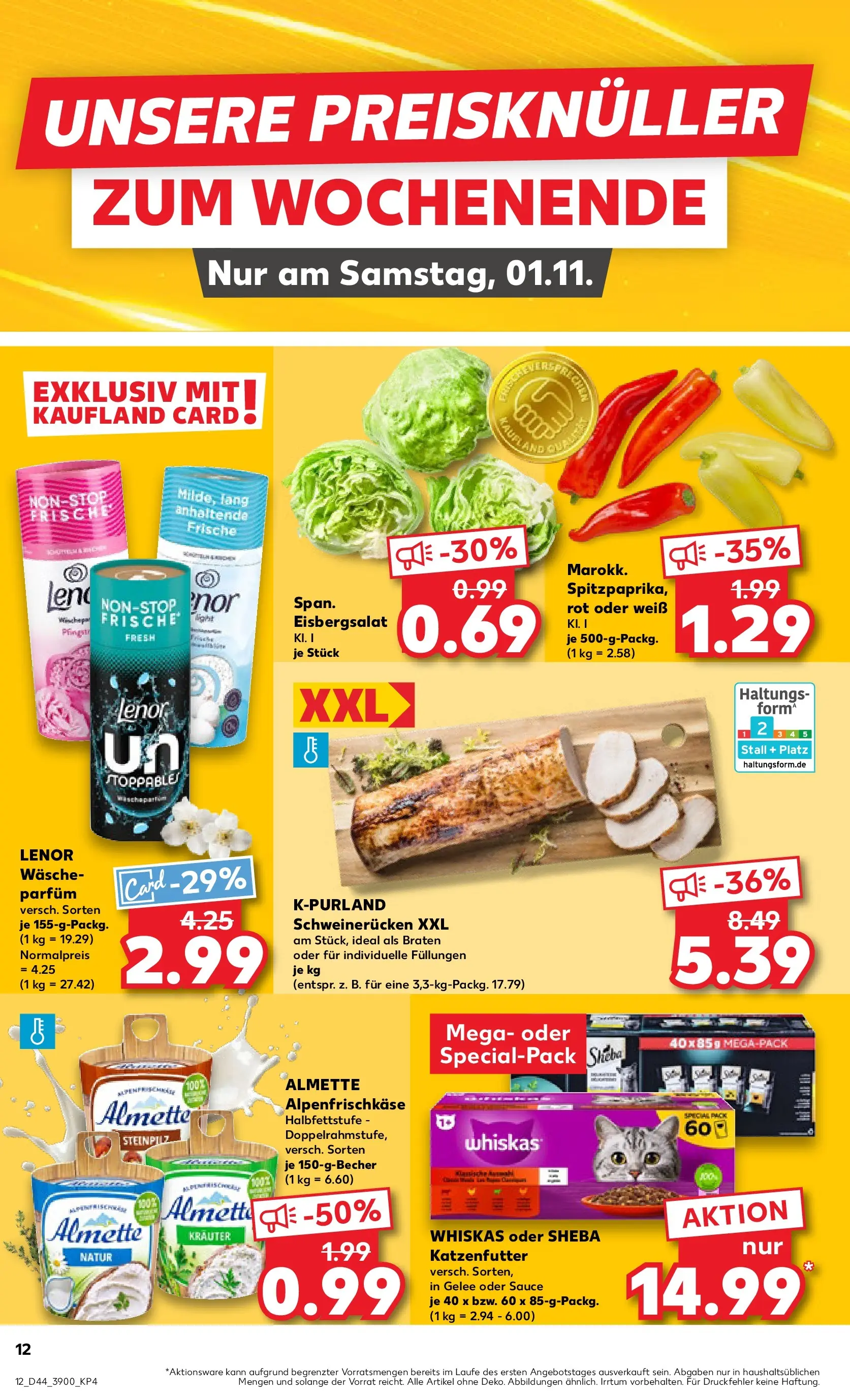 Prospekt Kaufland ab 30.10.2025 » Angebote und Werbung Online | Seite: 12 | Produkte: Lenor, Sheba, Parfüm, Whiskas Prospekt Kaufland ab 30.10.2025 » Angebote Online zum Blättern | Seite: 12 | Produkte: Lenor, Sheba, Parfüm, Whiskas