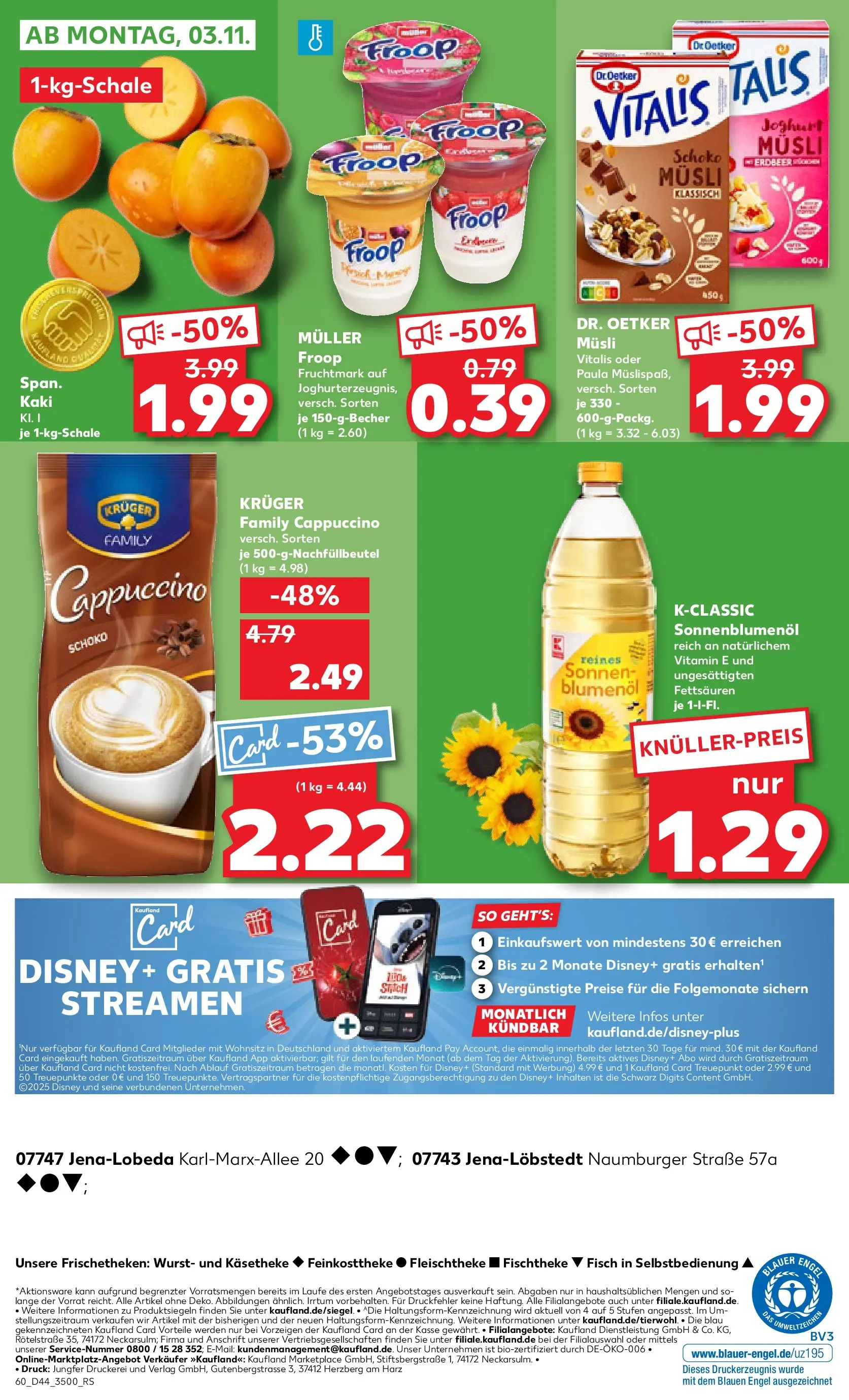 Prospekt Kaufland ab 30.10.2025 » Angebote Online zum Blättern | Seite: 60 | Produkte: Musli, Froop, Sonnenblumenol, Wurst