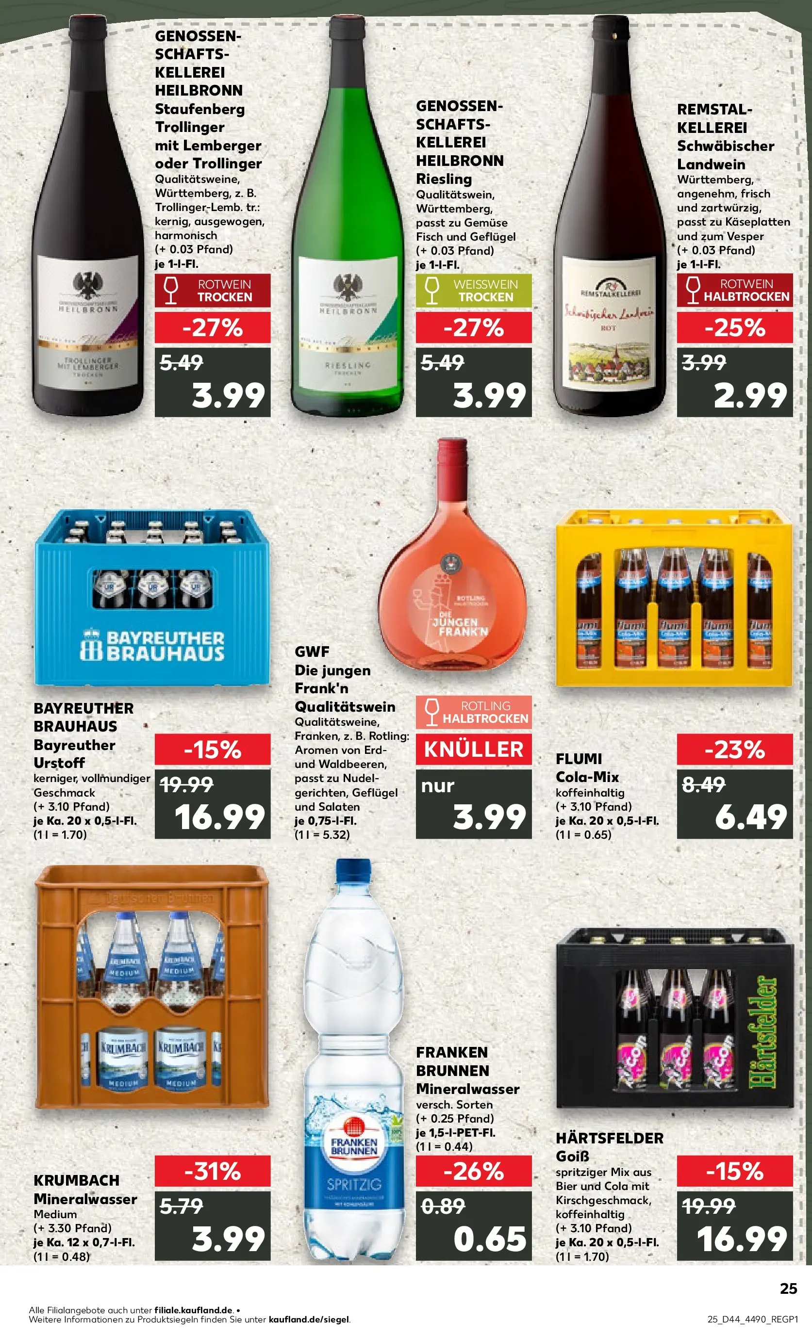 Prospekt Kaufland ab 30.10.2025 » Angebote und Werbung Online | Seite: 25 | Produkte: Cola, Rotwein, Rotwein trocken, Mineralwasser Prospekt Kaufland ab 30.10.2025 » Angebote Online zum Blättern | Seite: 25 | Produkte: Cola, Rotwein, Rotwein trocken, Mineralwasser