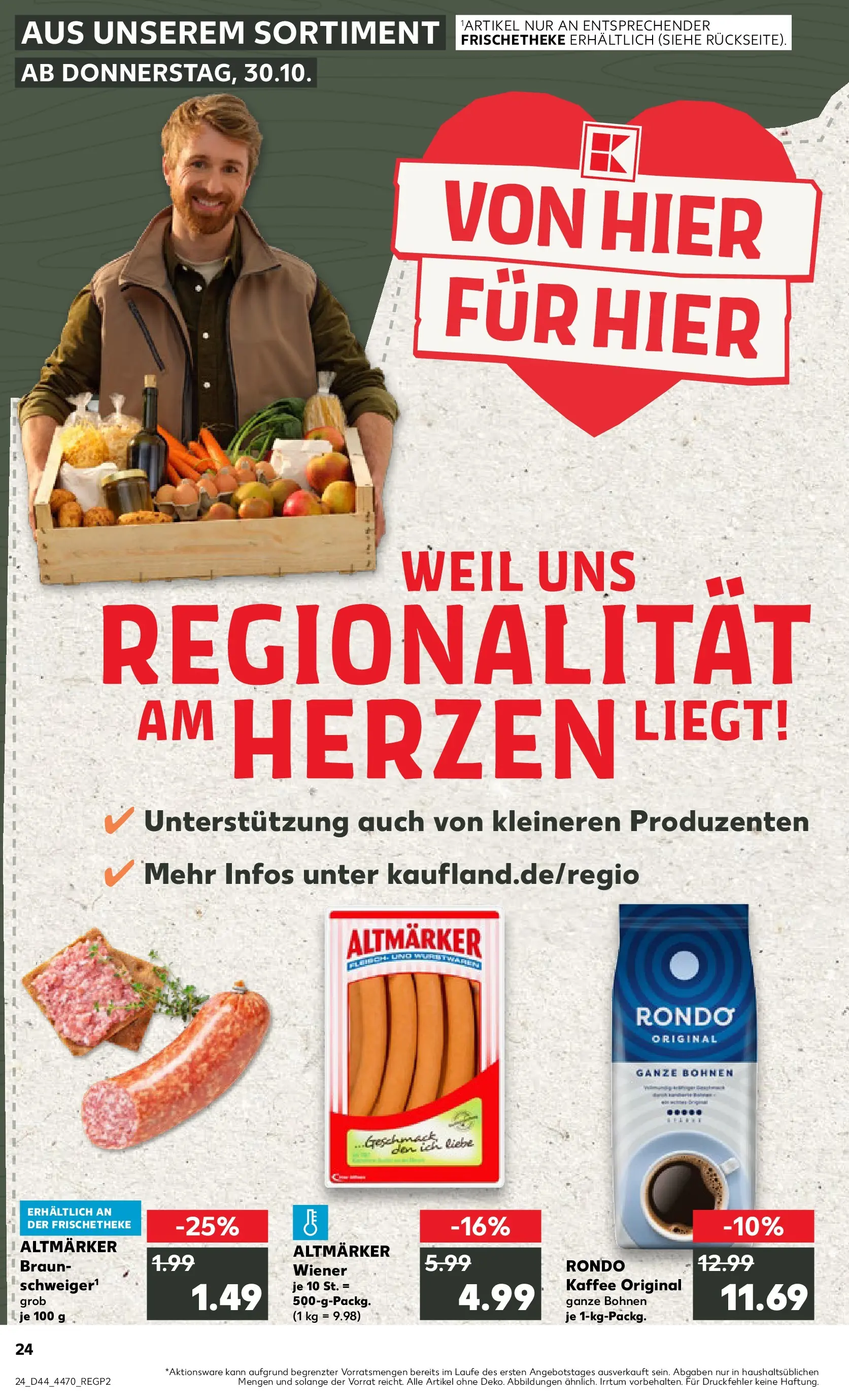 Prospekt Kaufland ab 30.10.2025 » Angebote und Werbung Online | Seite: 24 | Produkte: Kaffee Prospekt Kaufland ab 30.10.2025 » Angebote Online zum Blättern | Seite: 24 | Produkte: Kaffee