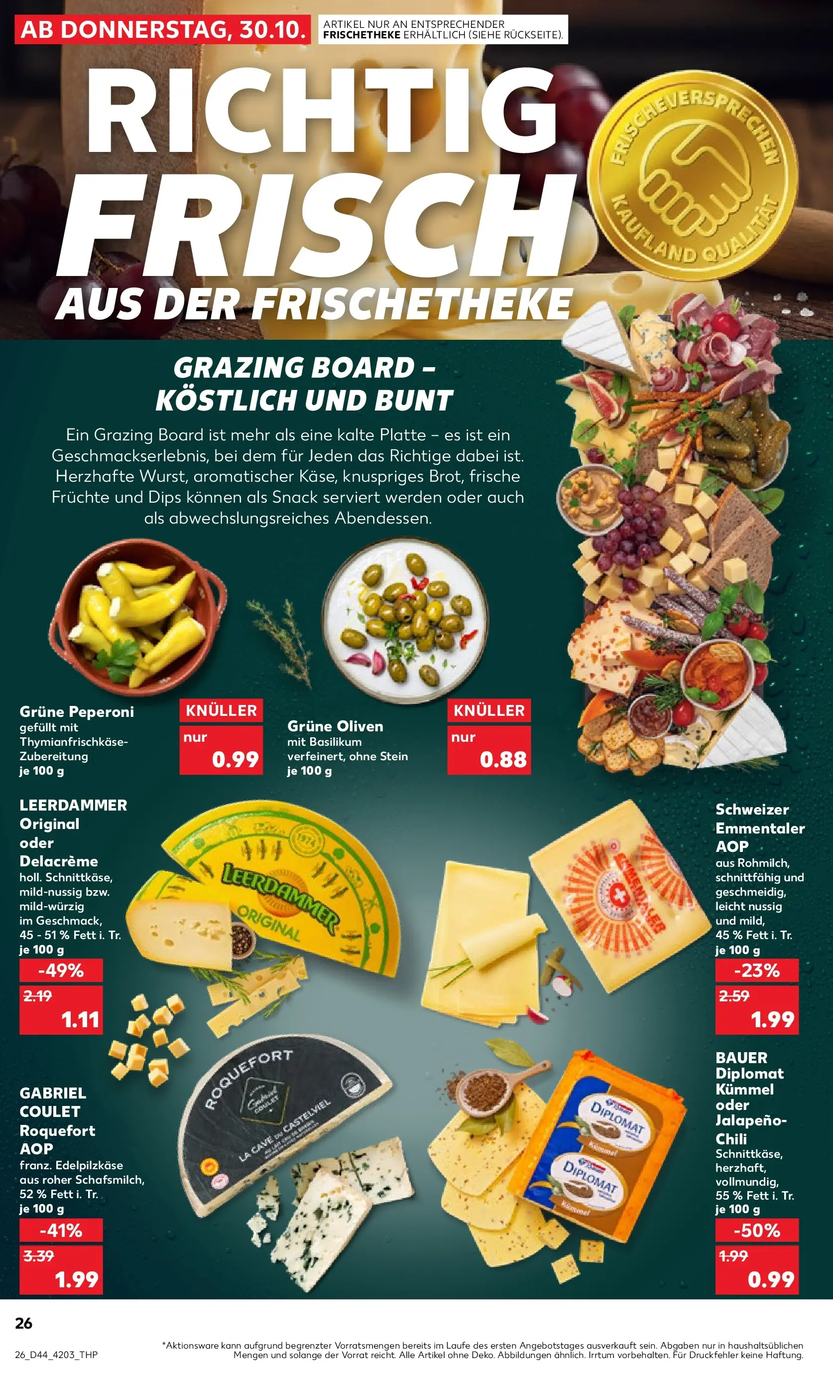 Prospekt Kaufland ab 30.10.2025 » Angebote und Werbung Online | Seite: 26 | Produkte: Leerdammer, Chili Prospekt Kaufland ab 30.10.2025 » Angebote Online zum Blättern | Seite: 26 | Produkte: Leerdammer, Chili