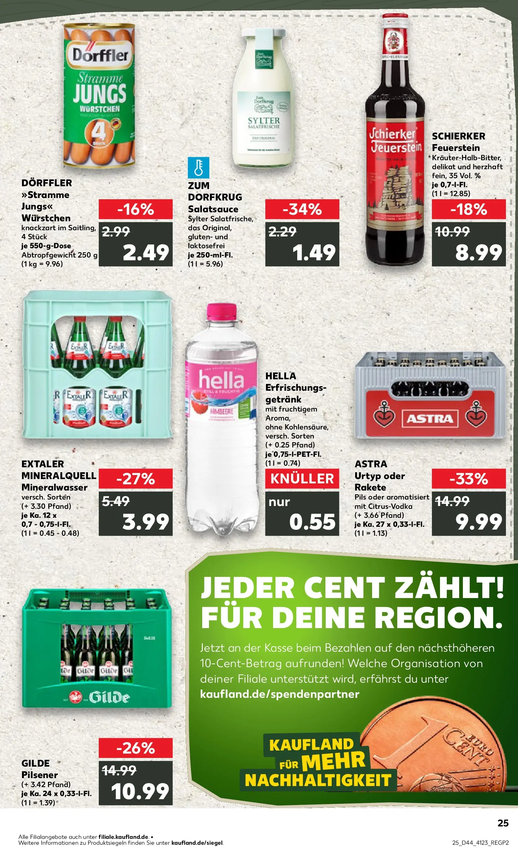 Prospekt Kaufland ab 30.10.2025 » Angebote Online zum Blättern | Seite: 25 | Produkte: Dressing, Astra, Hella, Himbeere
