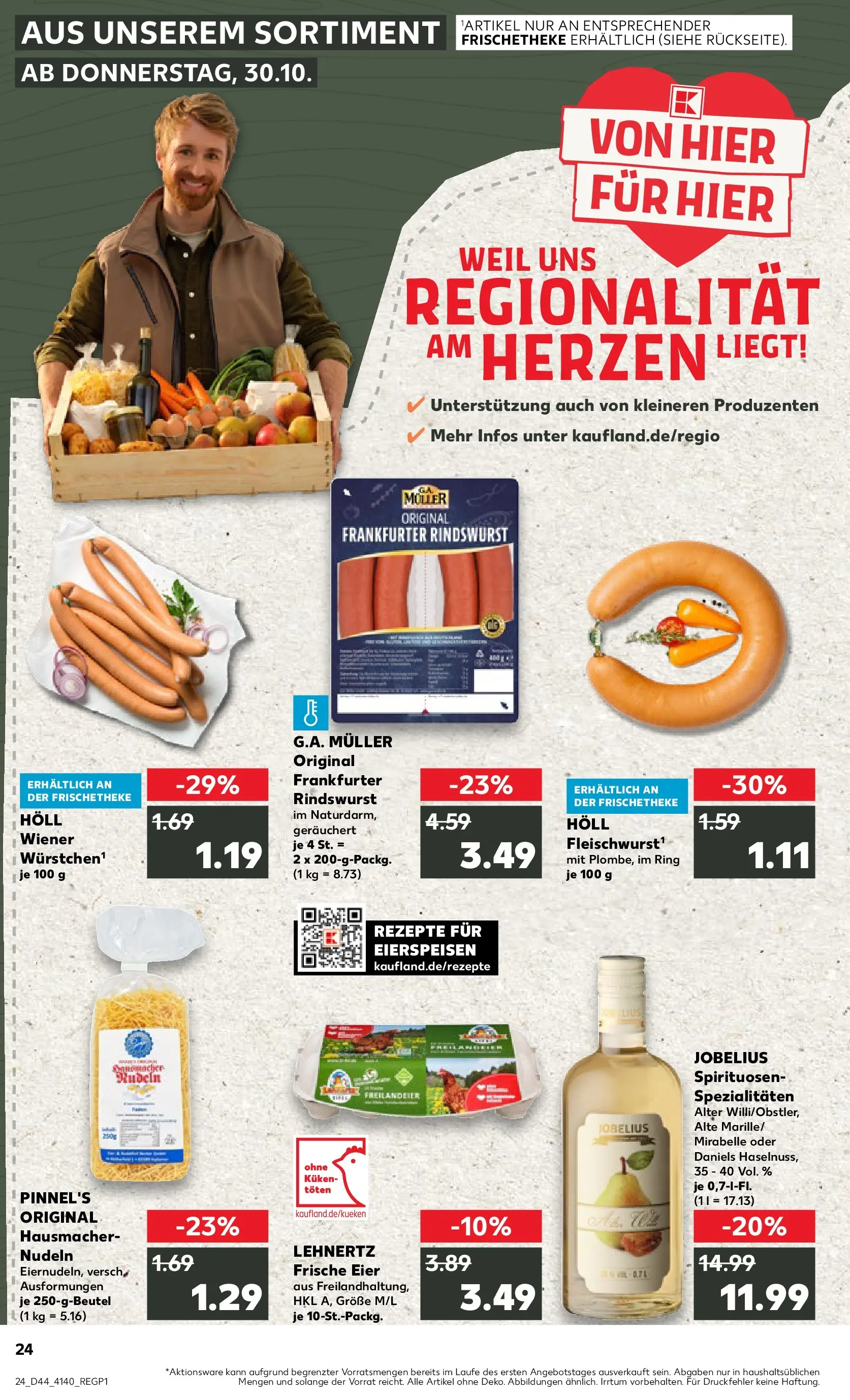 Prospekt Kaufland ab 30.10.2025 » Angebote Online zum Blättern | Seite: 24 | Produkte: Eier, Pasta, Nudeln